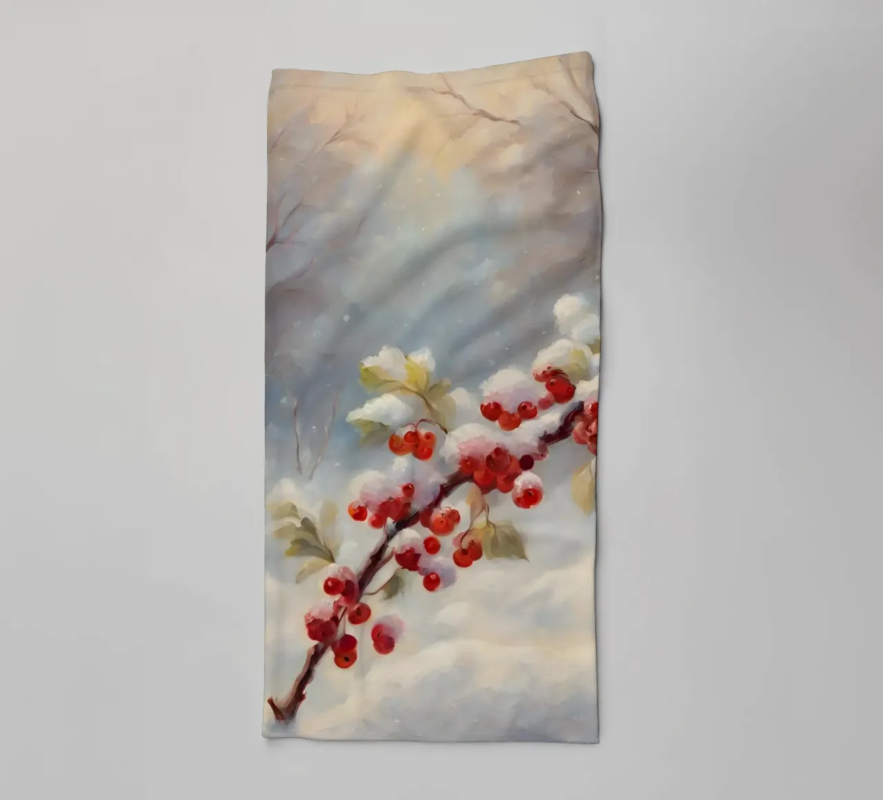 Winter Beerenzweig Art Print Handtuch von Cozy Vibes