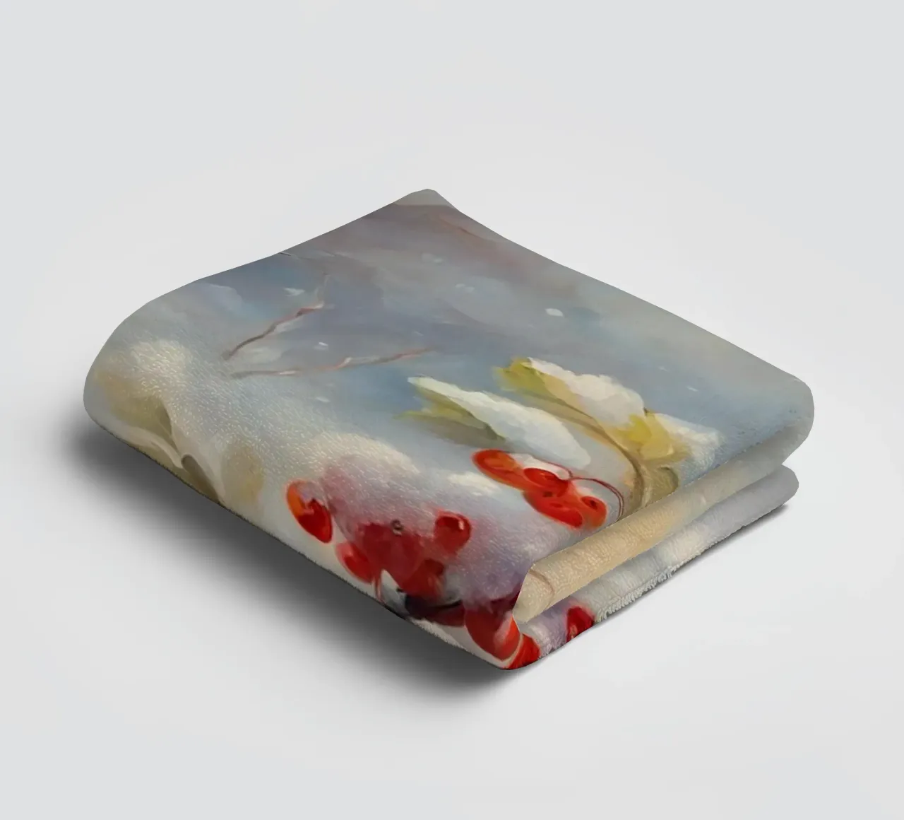 Winter Beerenzweig Art Print Handtuch von Cozy Vibes