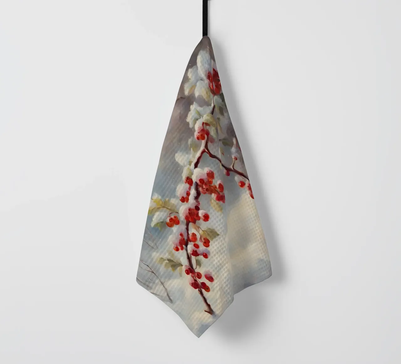 Hiver Beerenzweig Art Print torchon de Cozy Vibes
