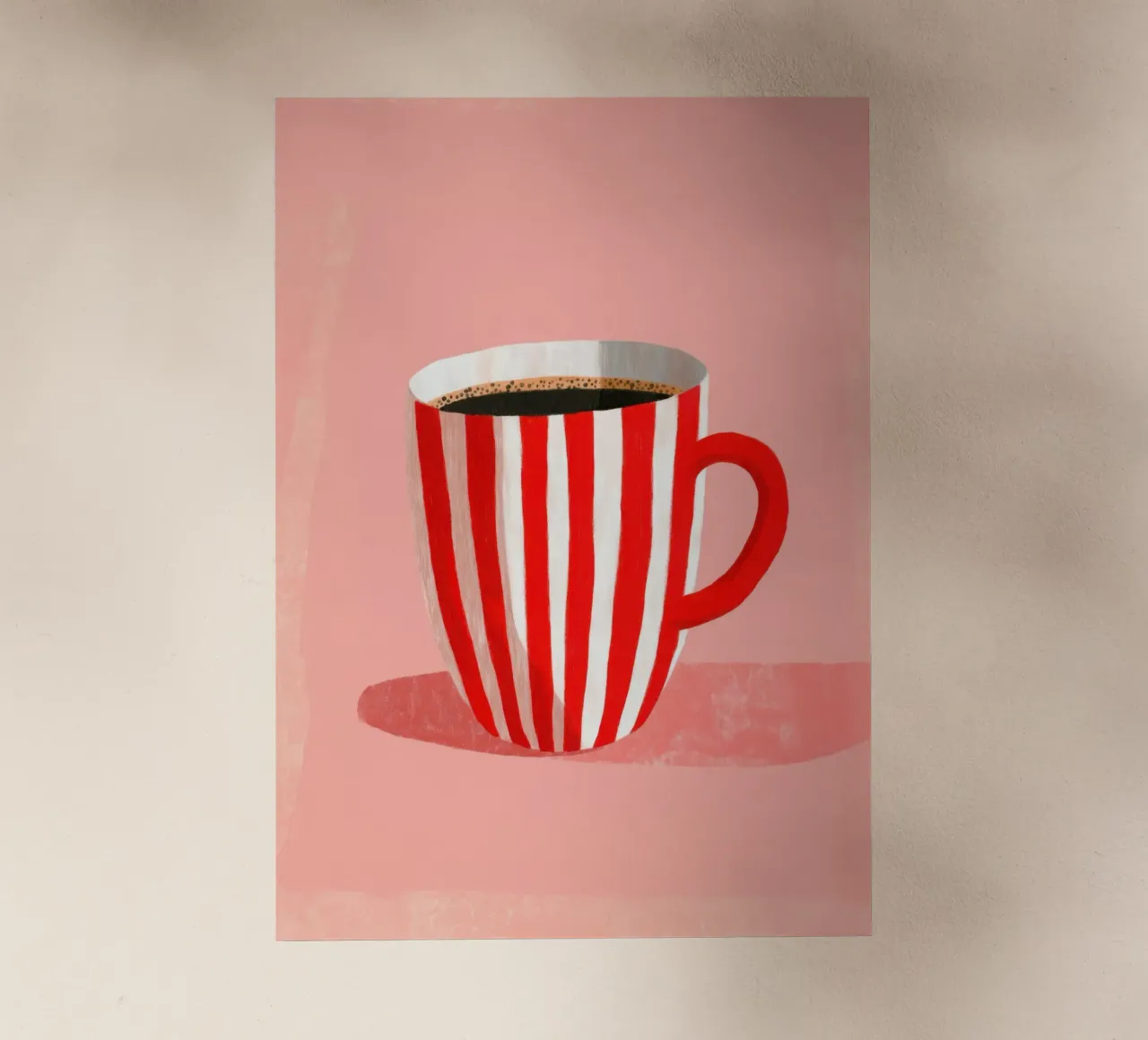 Illustrazione minimalista di una tazza di caffè pellicola backlit da Nikis Art Studio