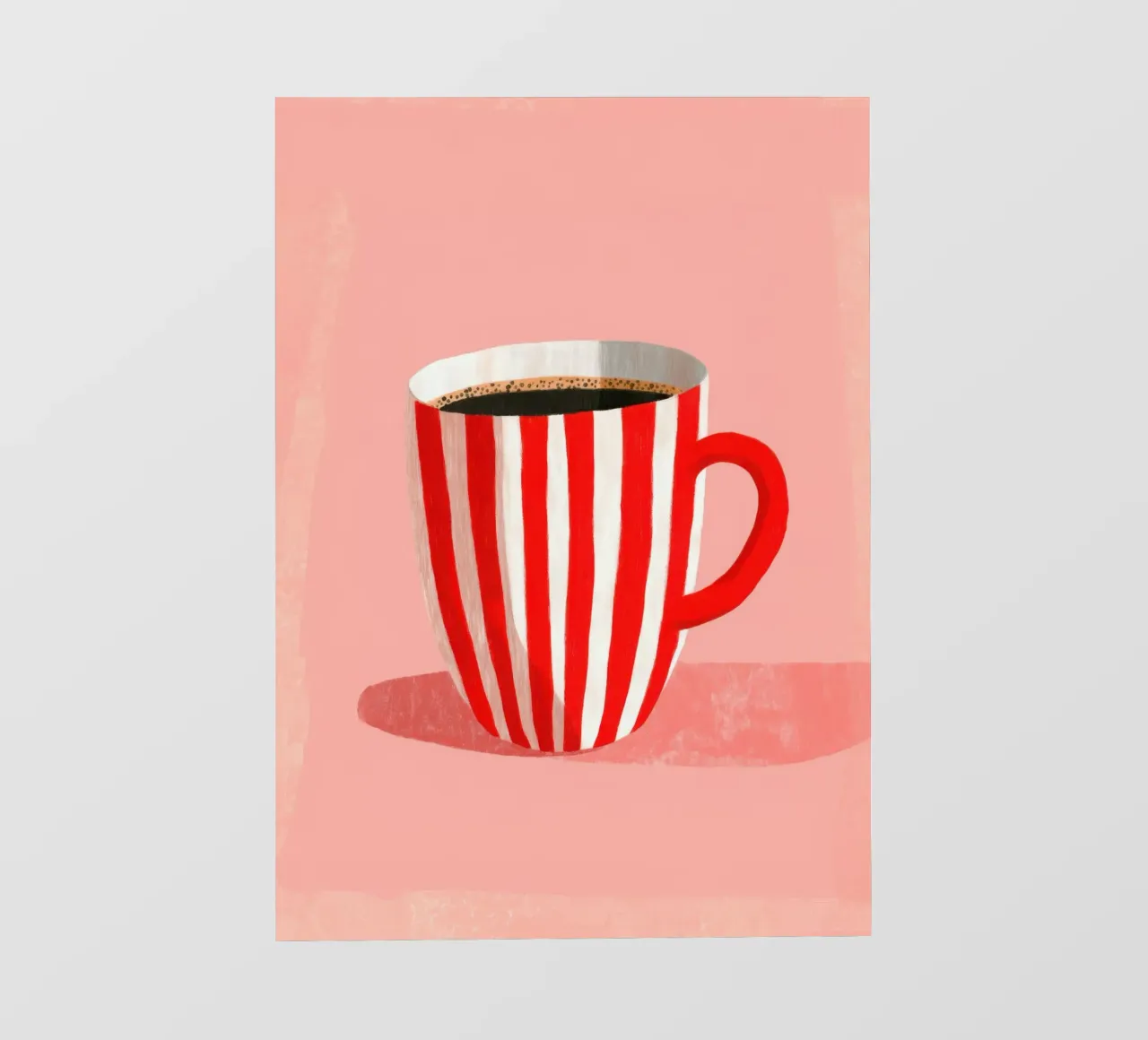 Illustrazione minimalista di una tazza di caffè pellicola backlit da Nikis Art Studio