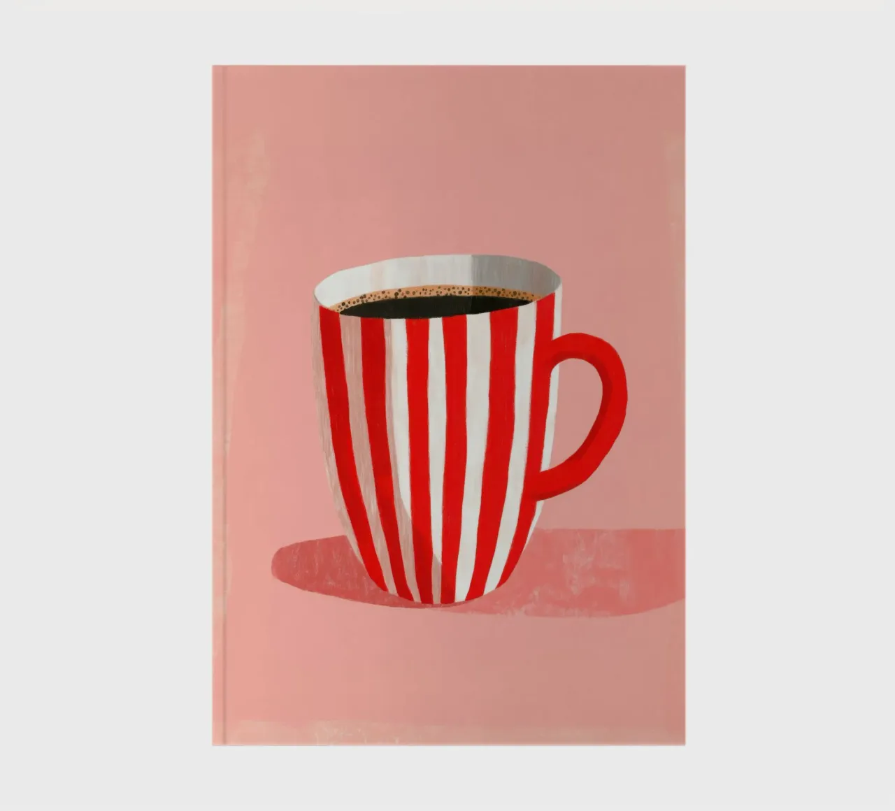 Illustrazione minimalista di una tazza di caffè diario da Nikis Art Studio