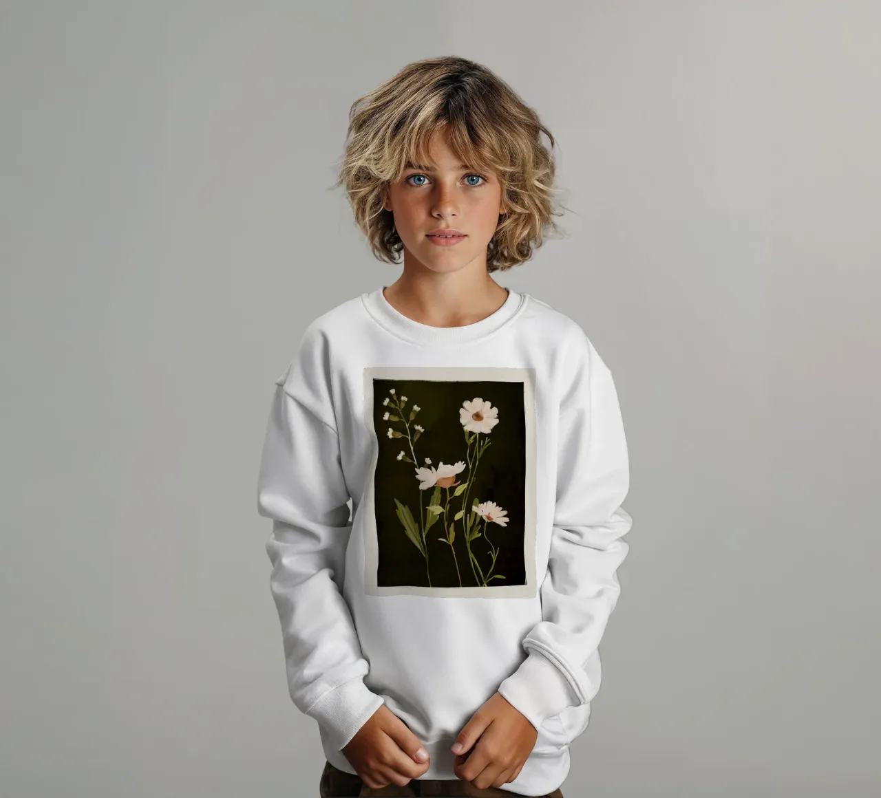 Fiori selvatici felpa bambino da ThingDesign