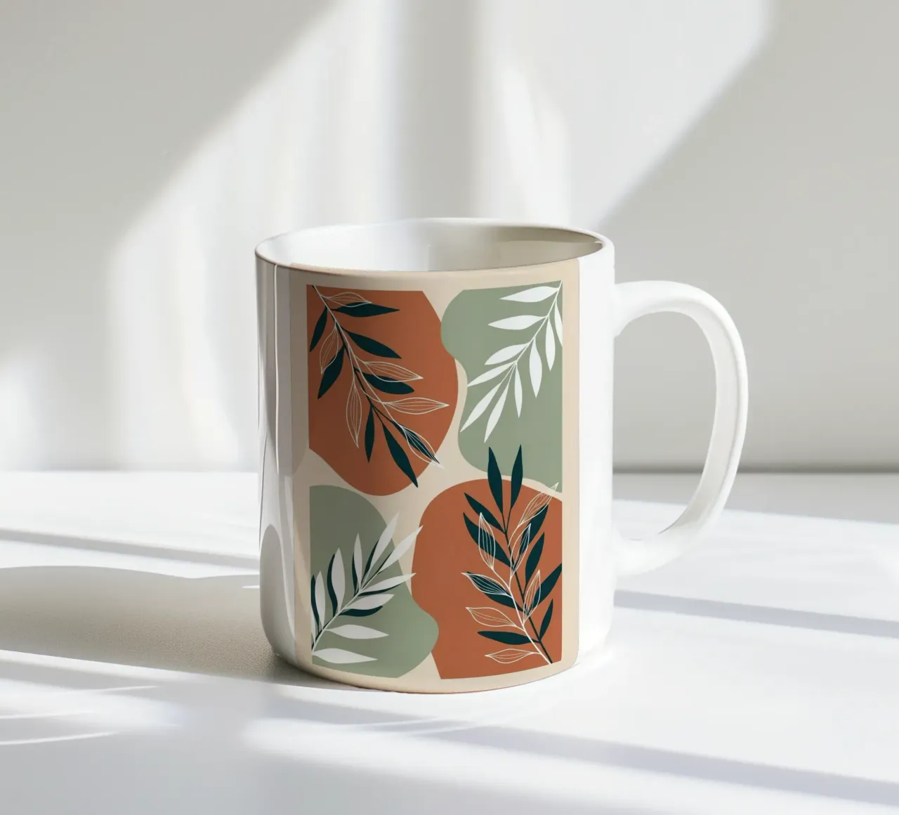Boho Botanische Kunstdruk keramische mok van Artistic-shop