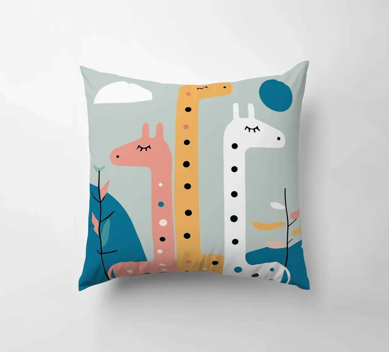 Three Giraffes cuscino da Damion Francis
