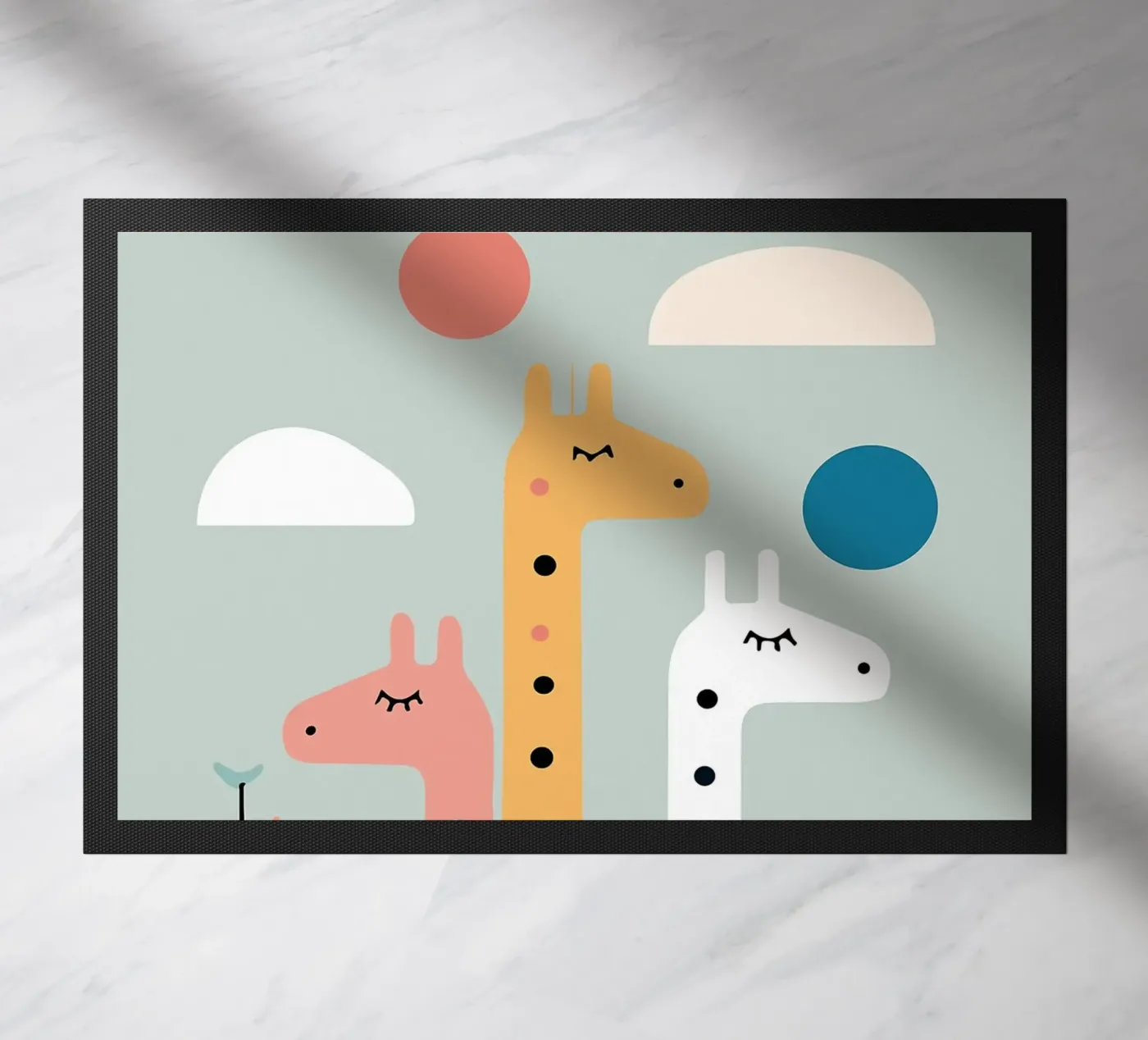 Three Giraffes zerbino da Damion Francis