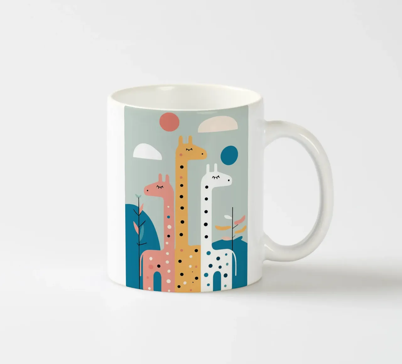 Three Giraffes tazza in ceramica da Damion Francis