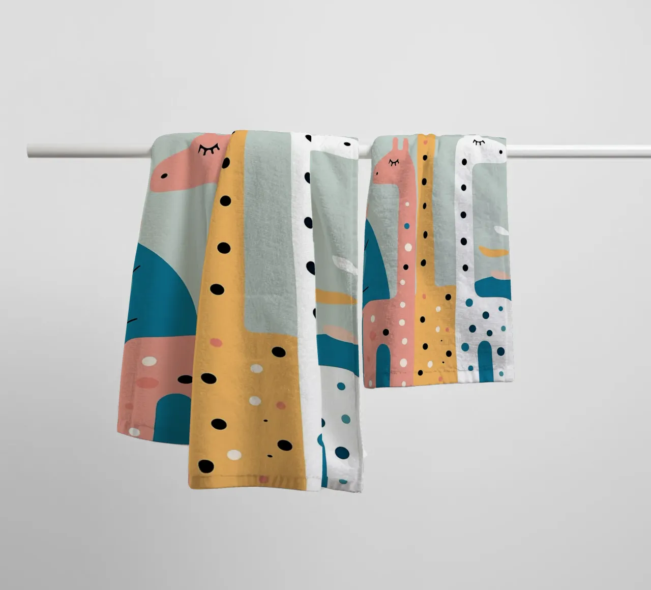 Three Giraffes asciugamano da bagno da Damion Francis