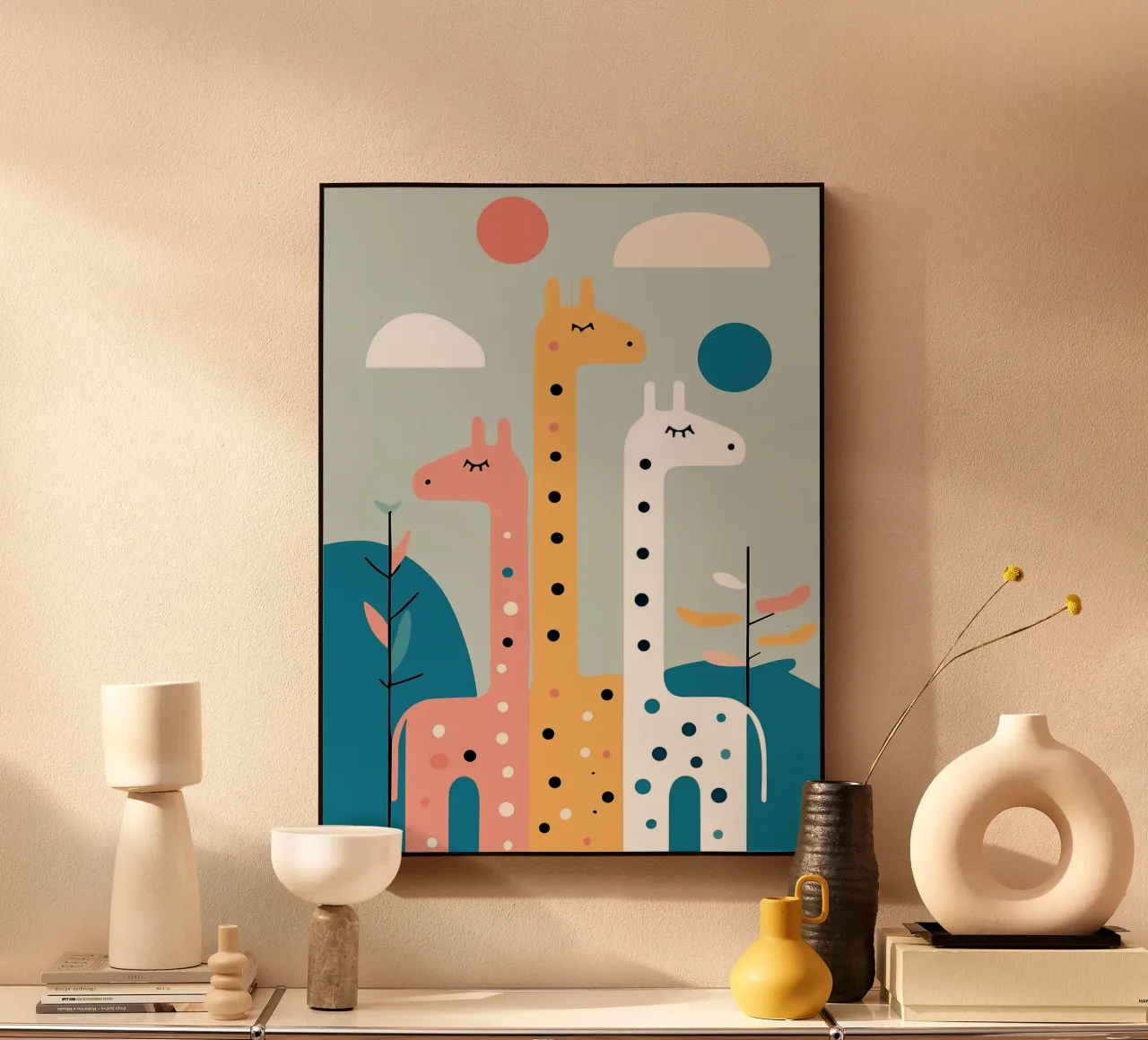 Three Giraffes plexiglass da Damion Francis