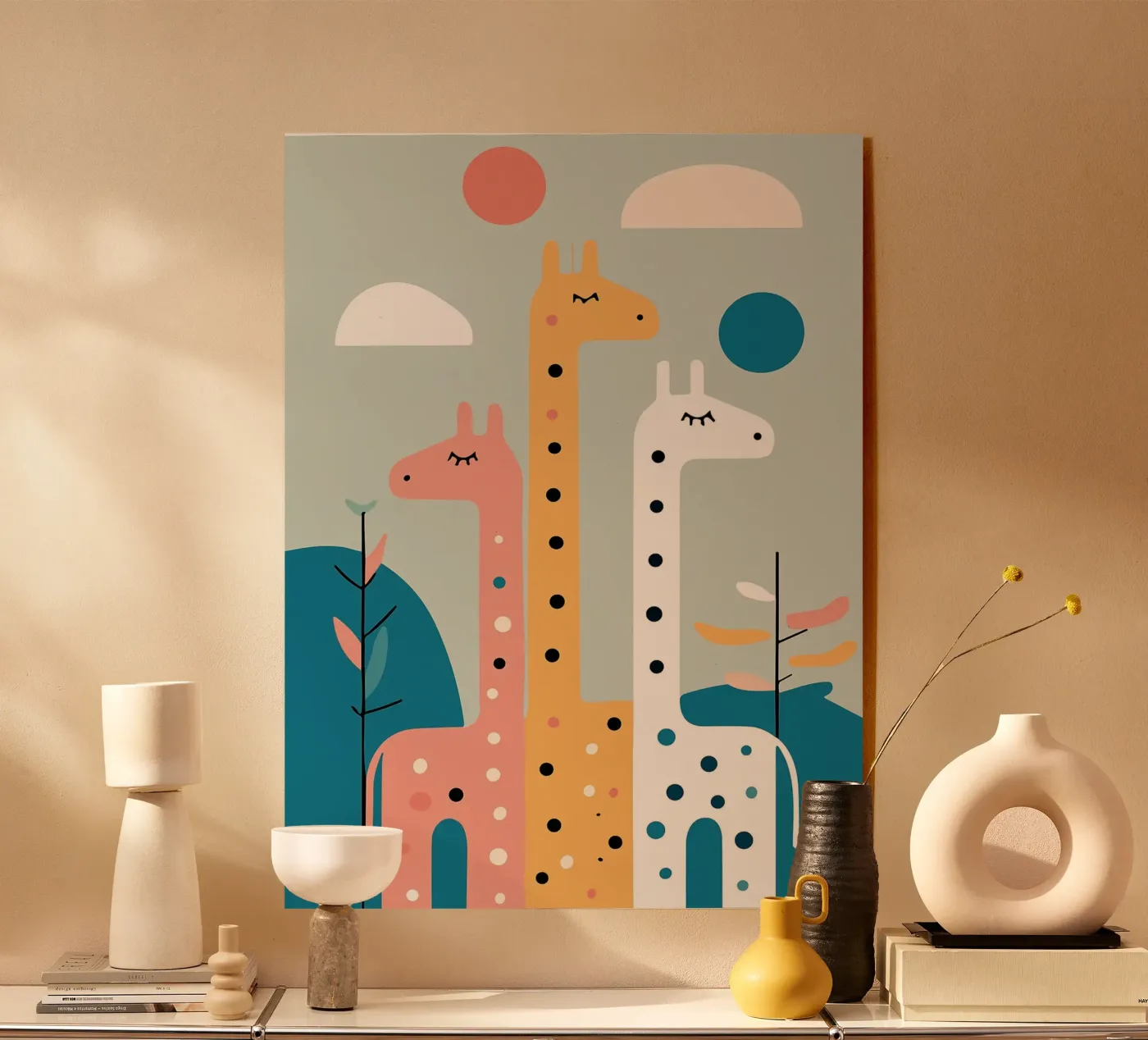 Three Giraffes plexiglass da Damion Francis