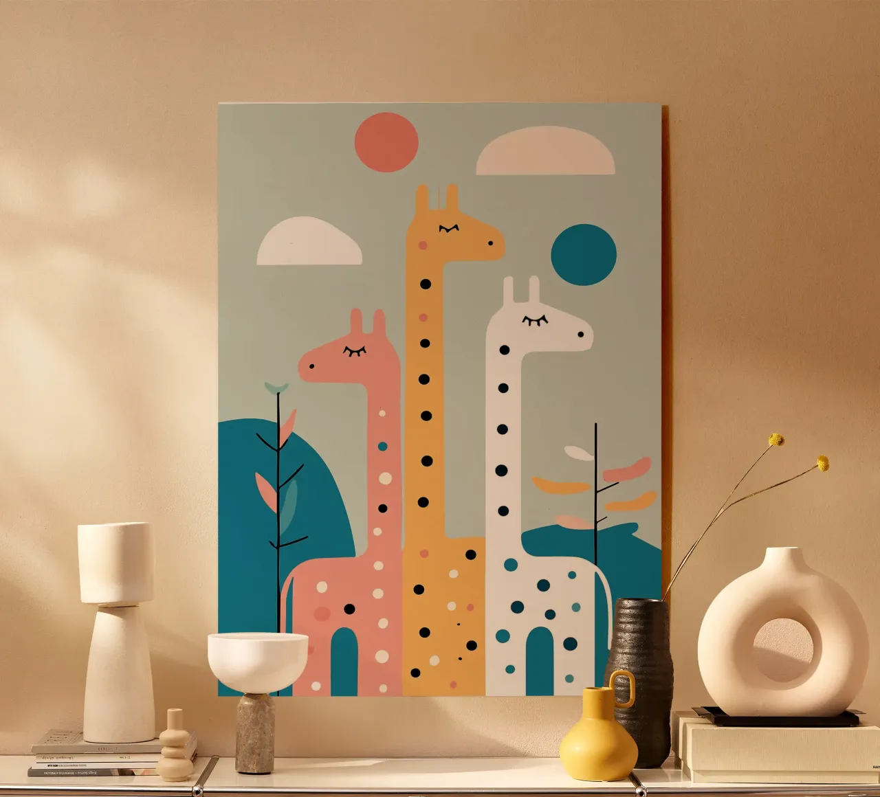 Three Giraffes plexiglass da Damion Francis