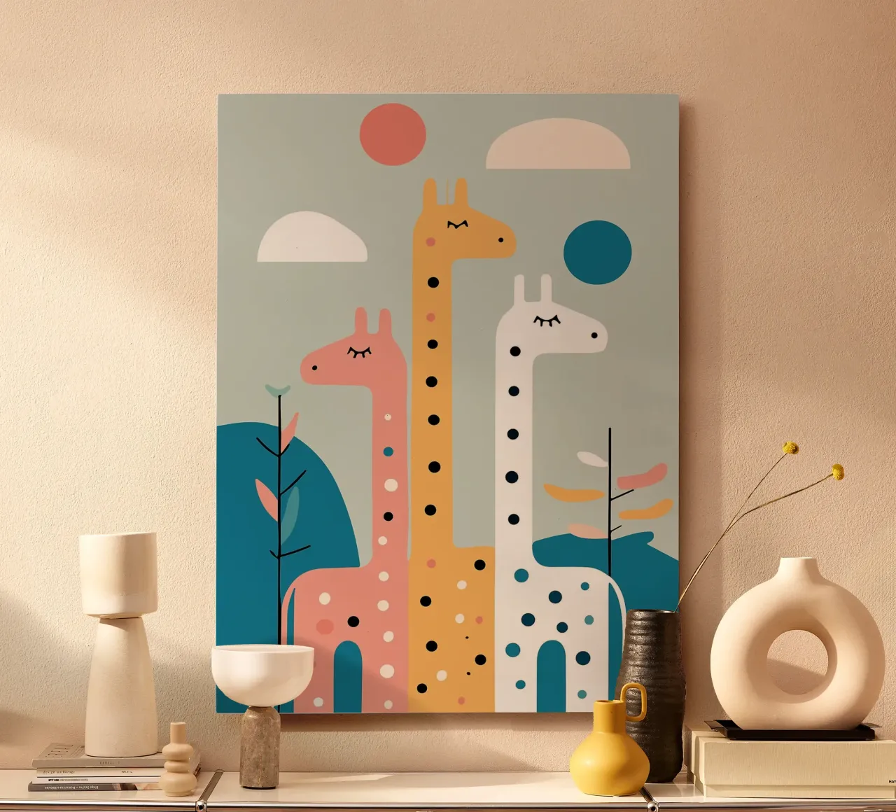 Three Giraffes alluminio dibond da Damion Francis