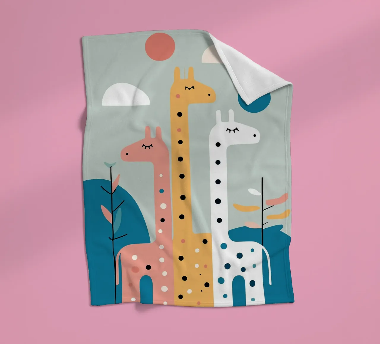 Three Giraffes coperta in pile da Damion Francis