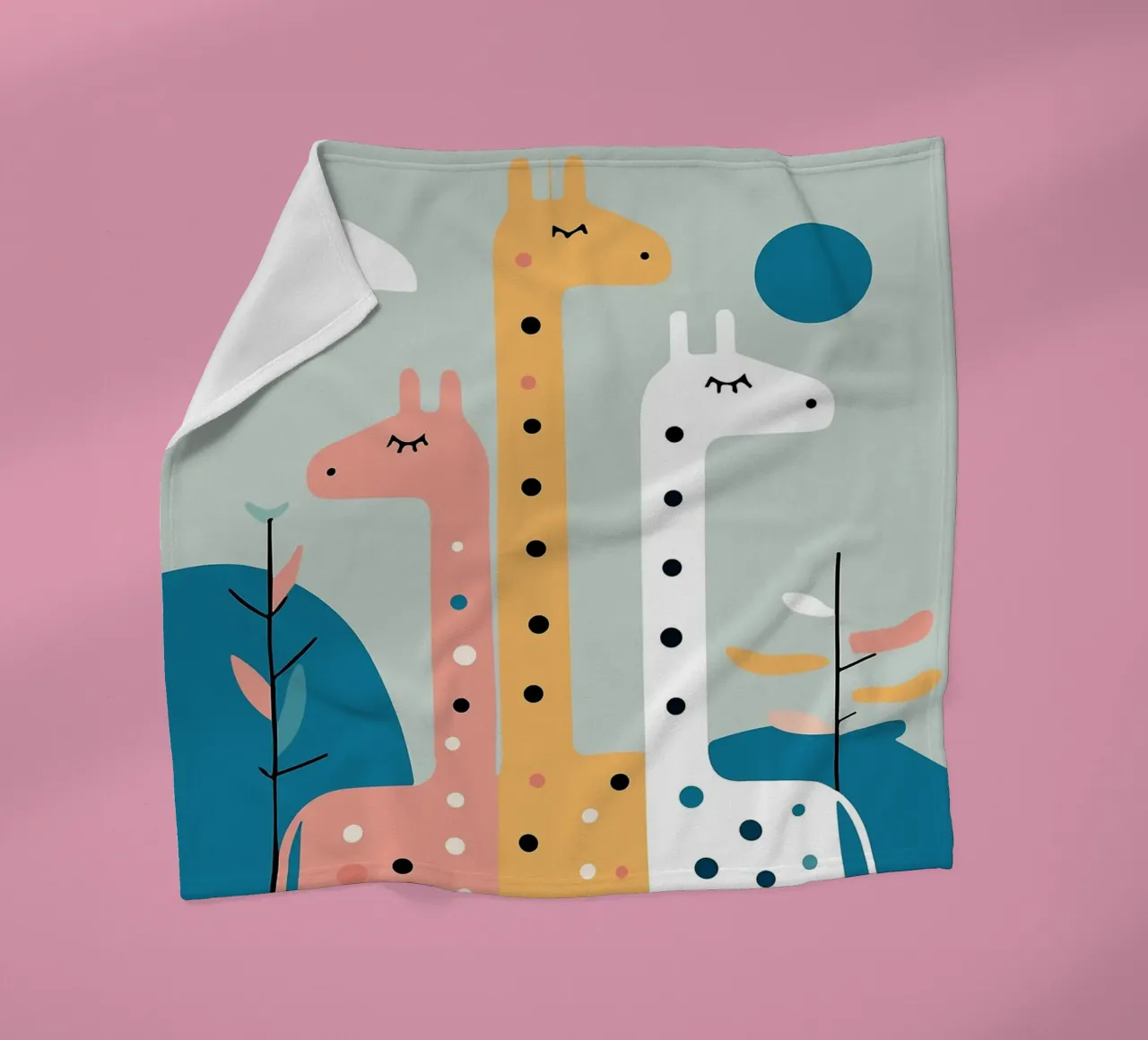Three Giraffes coperta in pile da Damion Francis