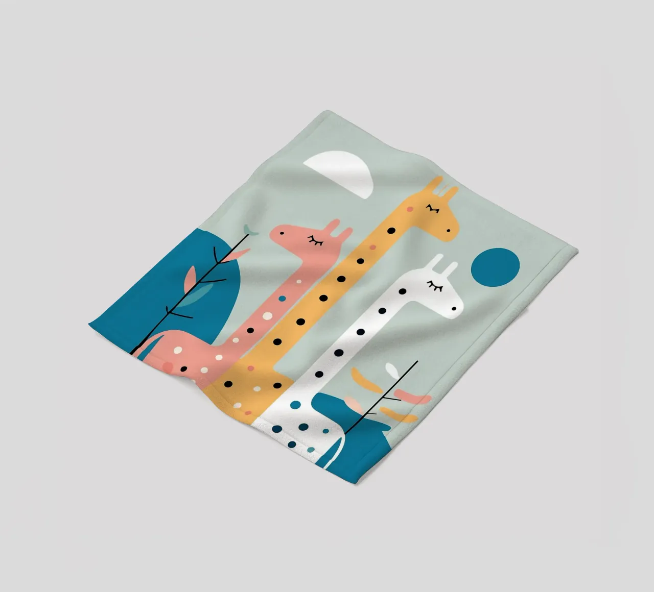 Three Giraffes coperta in pile da Damion Francis