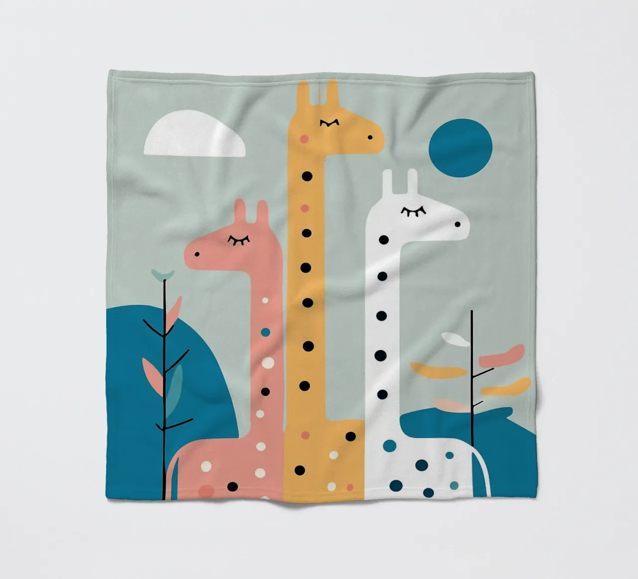 Three Giraffes coperta in pile da Damion Francis