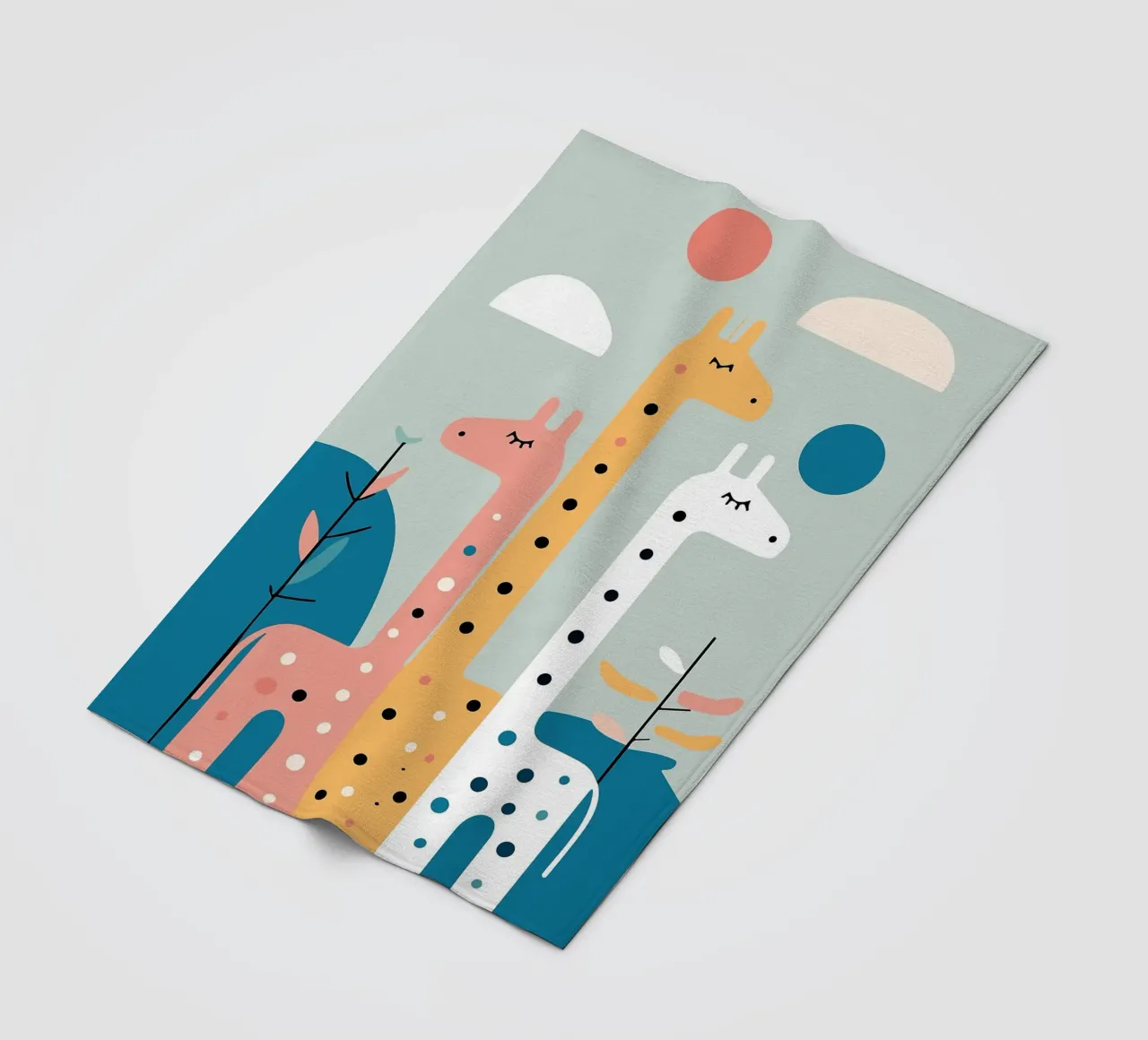 Three Giraffes coperta in pile da Damion Francis