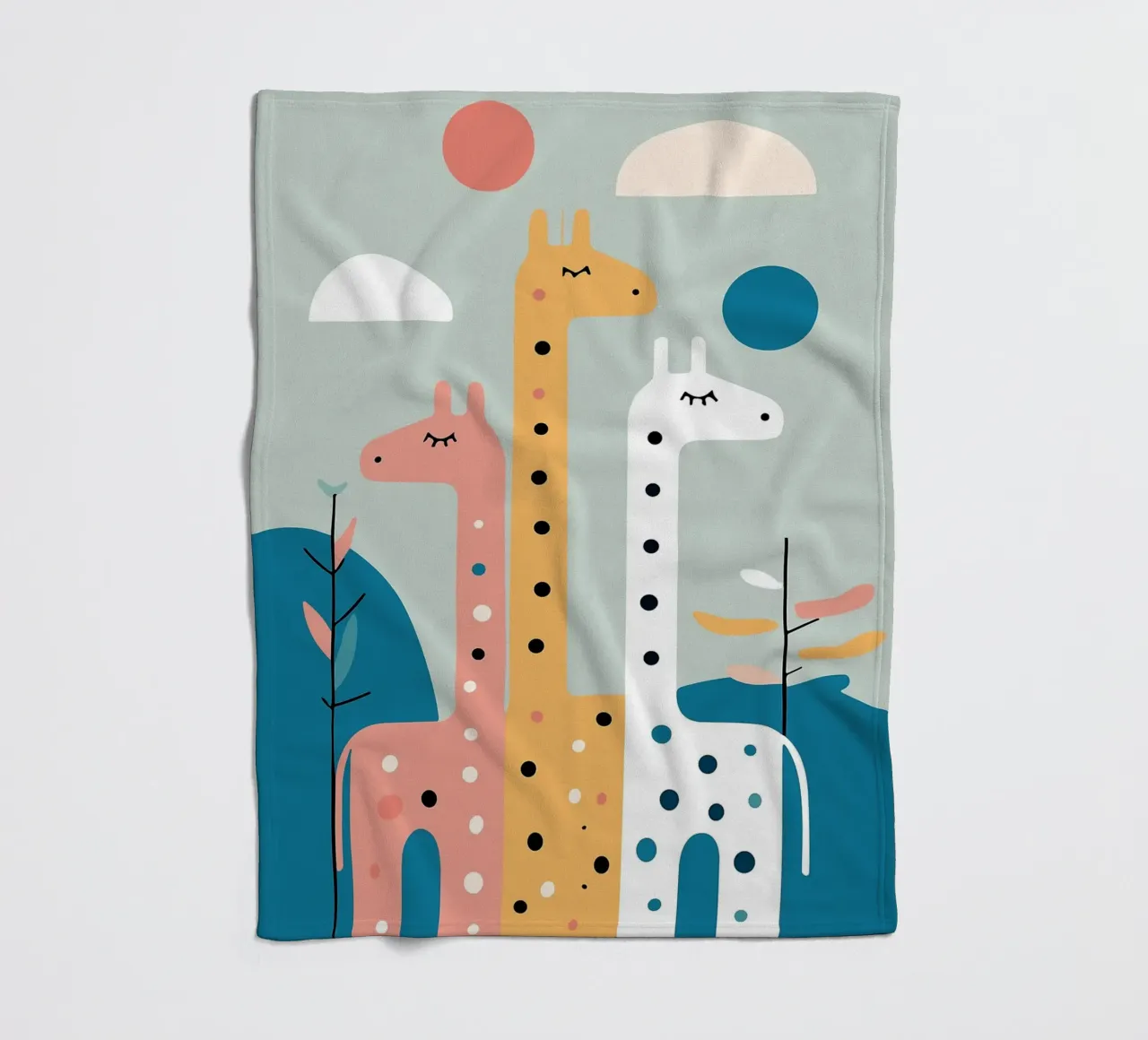Three Giraffes coperta in pile da Damion Francis