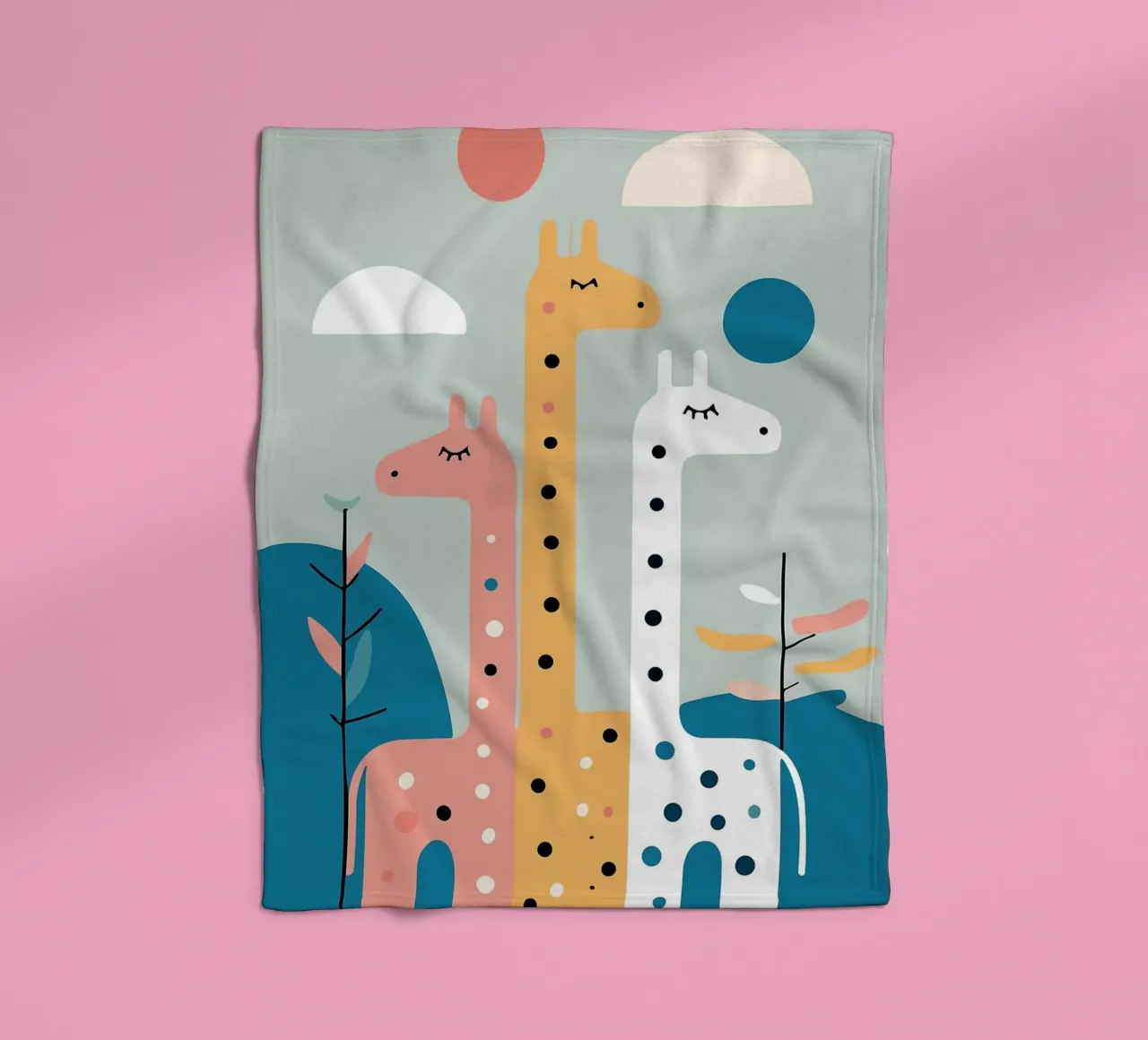 Three Giraffes coperta in pile da Damion Francis