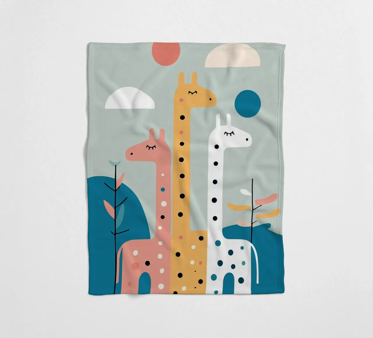 Three Giraffes coperta in pile da Damion Francis