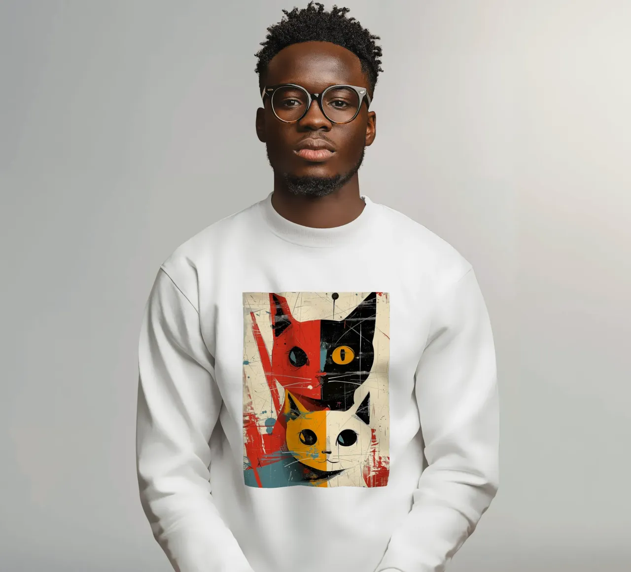 Gatto Vintage Fusion felpa da Damion Francis