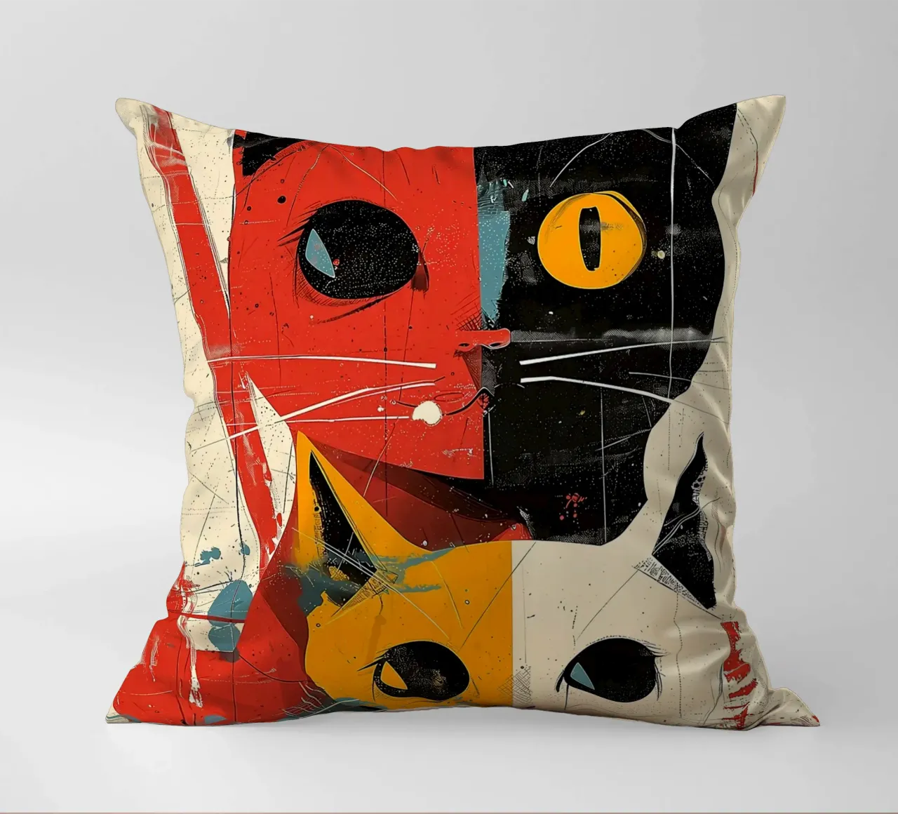 Gatto Vintage Fusion cuscino da Damion Francis