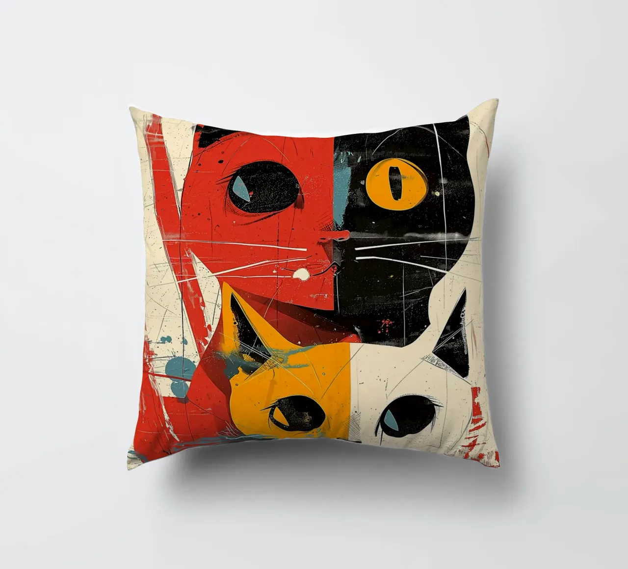 Gatto Vintage Fusion cuscino da Damion Francis