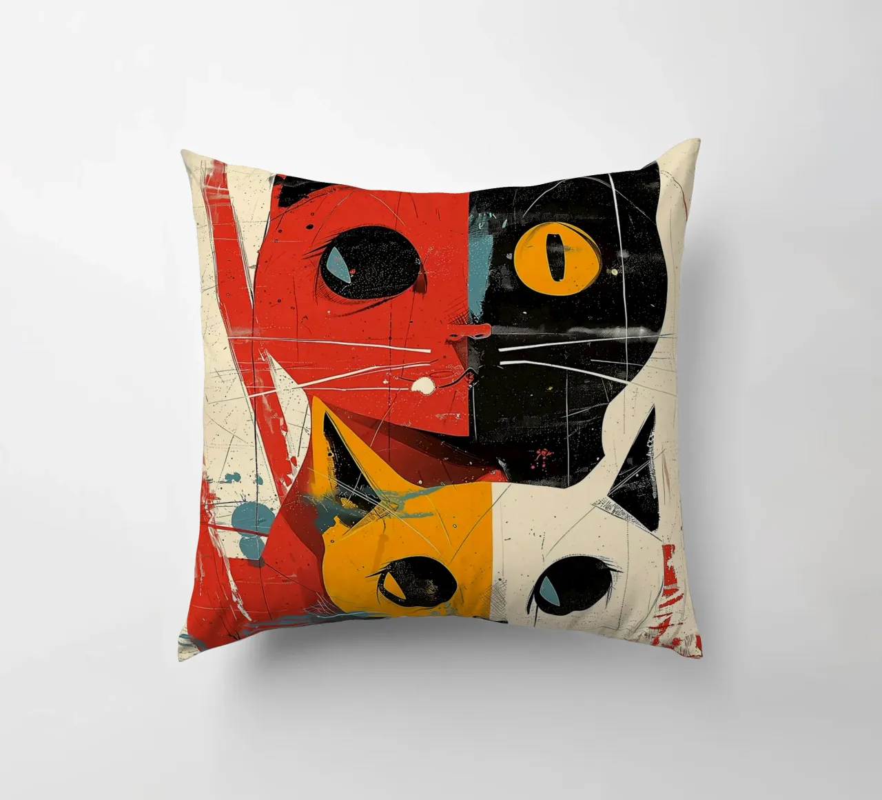 Gatto Vintage Fusion cuscino da Damion Francis