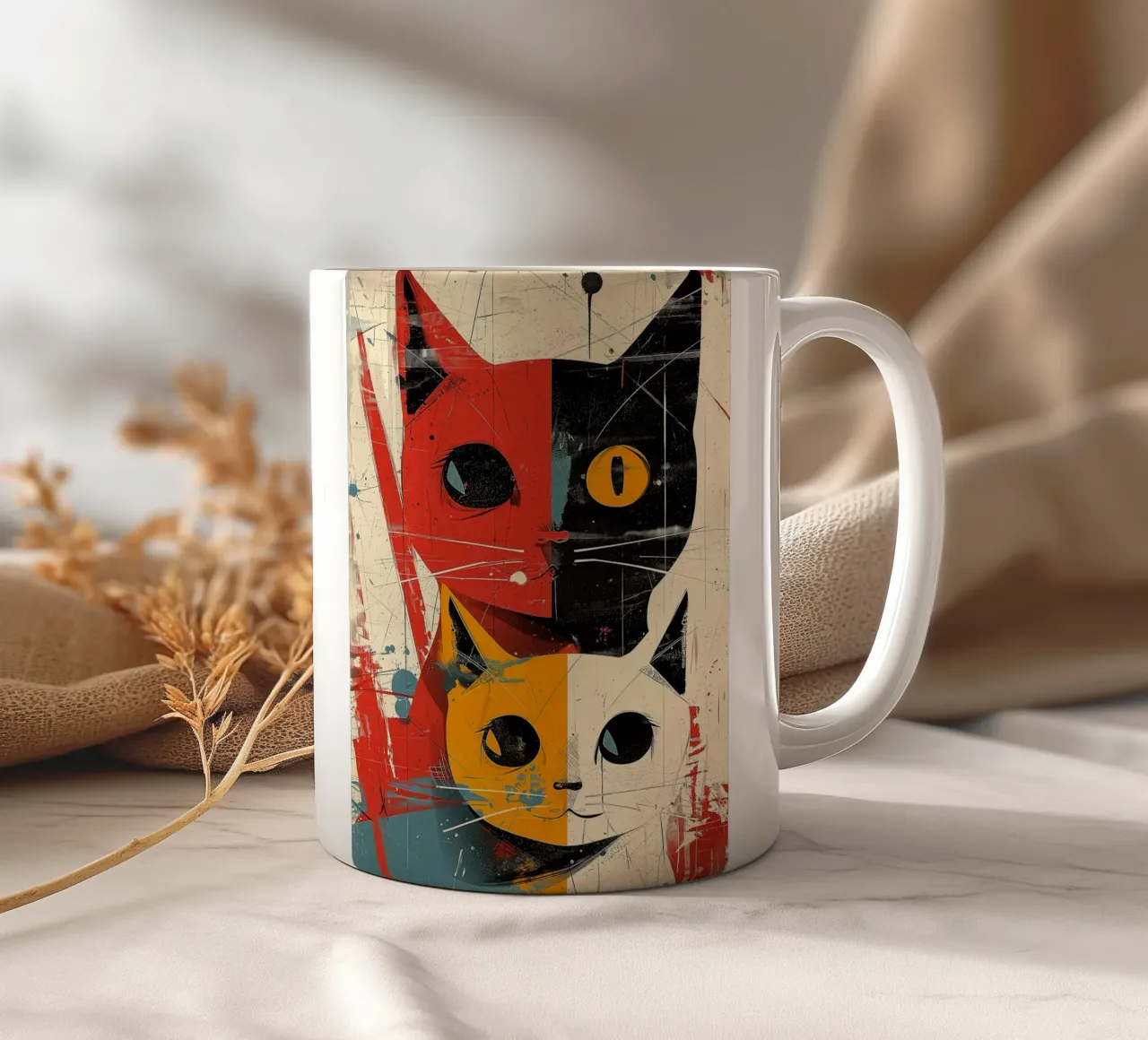 Gatto Vintage Fusion tazza in ceramica da Damion Francis