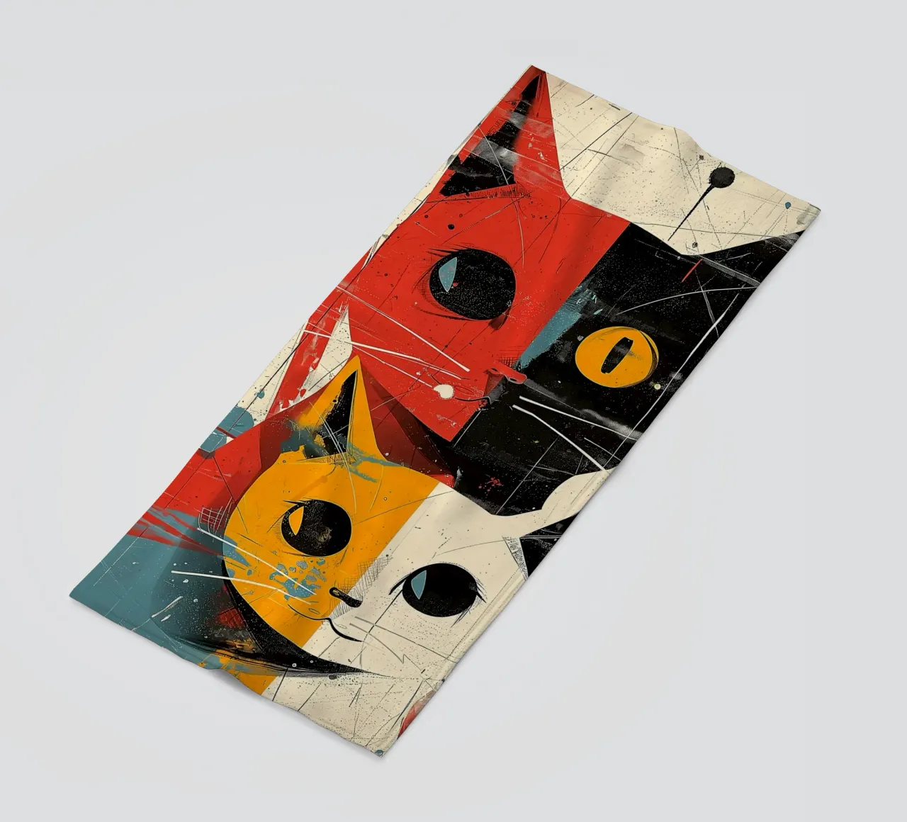 Gatto Vintage Fusion telo mare da Damion Francis