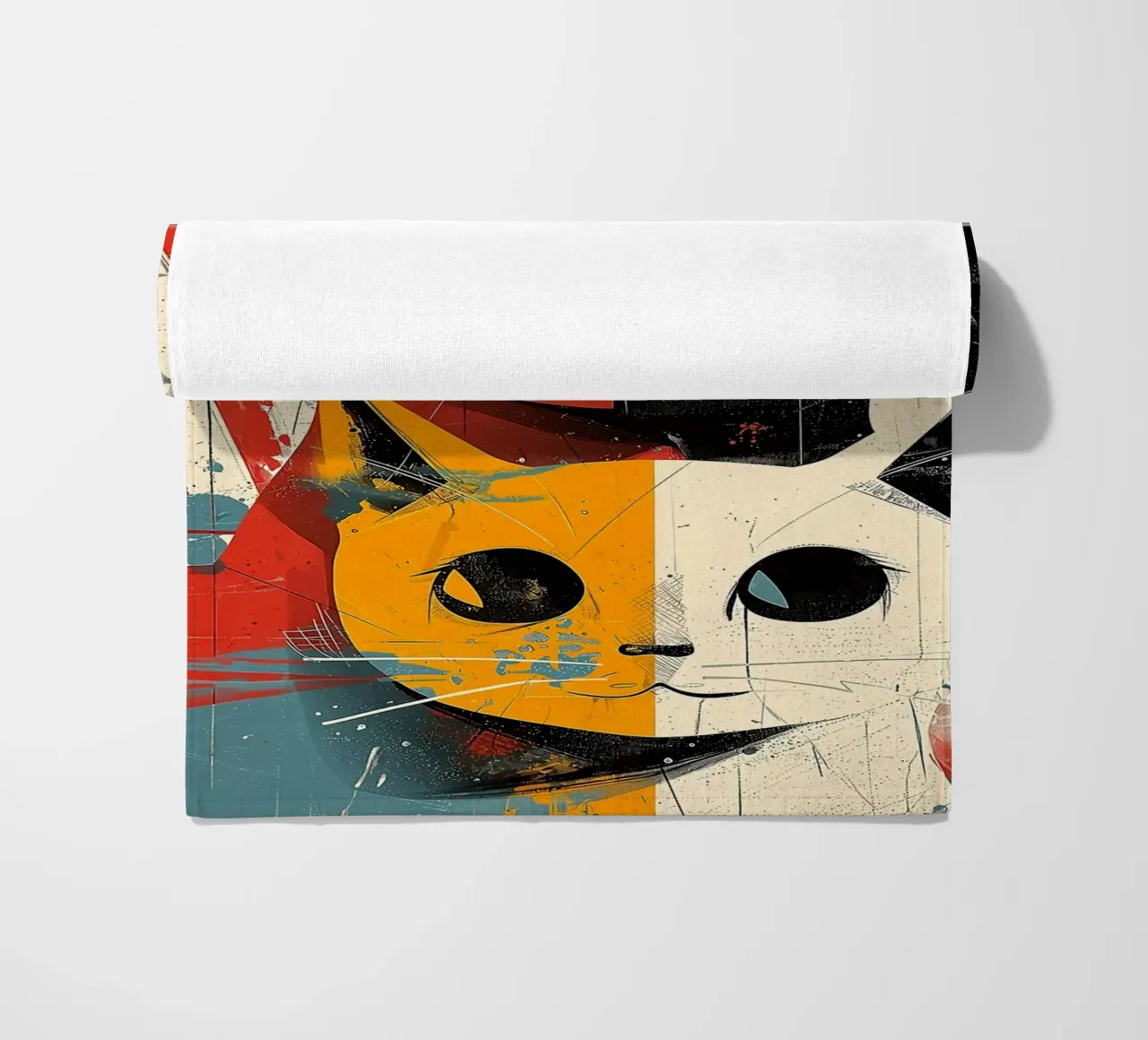 Gatto Vintage Fusion telo mare da Damion Francis