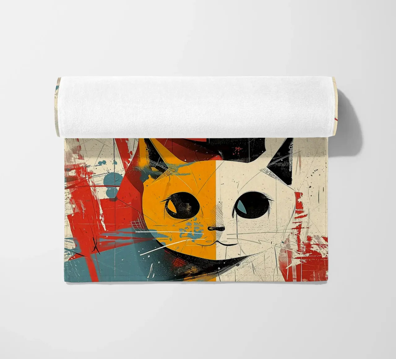 Gatto Vintage Fusion telo mare da Damion Francis
