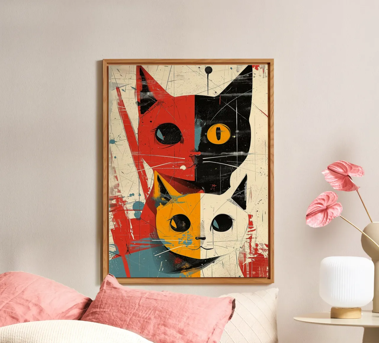 Gatto Vintage Fusion alluminio dibond da Damion Francis