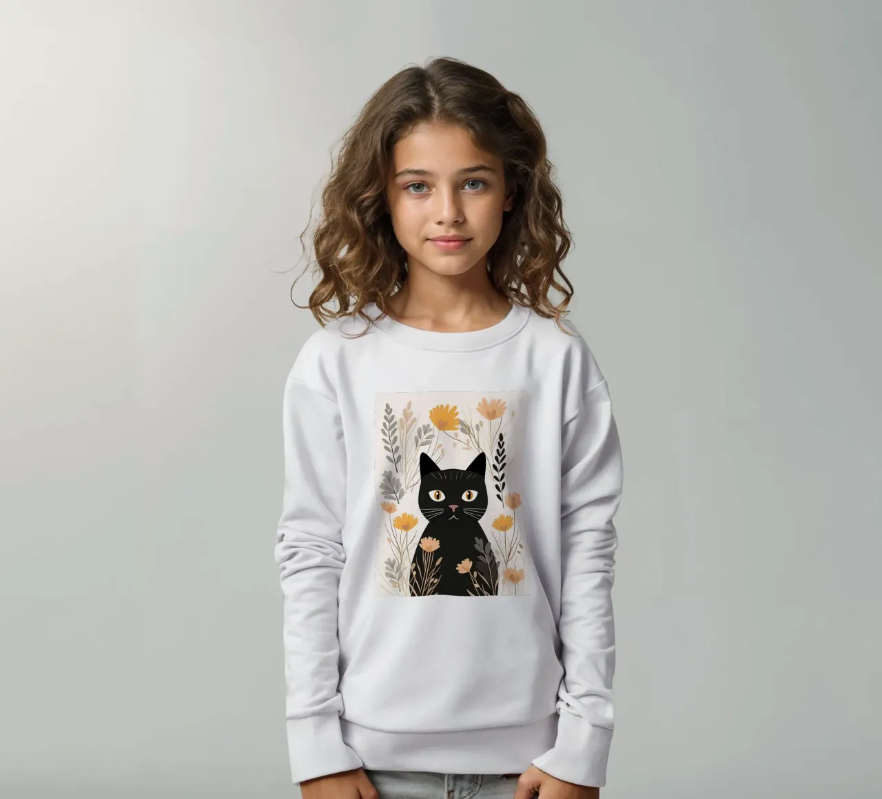 Fiori di gatti stravaganti felpa bambino da Damion Francis
