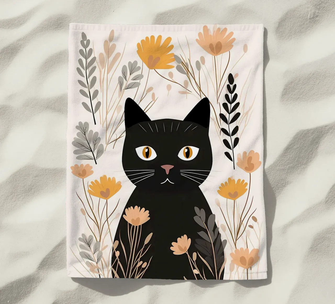 Fiori di gatti stravaganti telo mare da Damion Francis