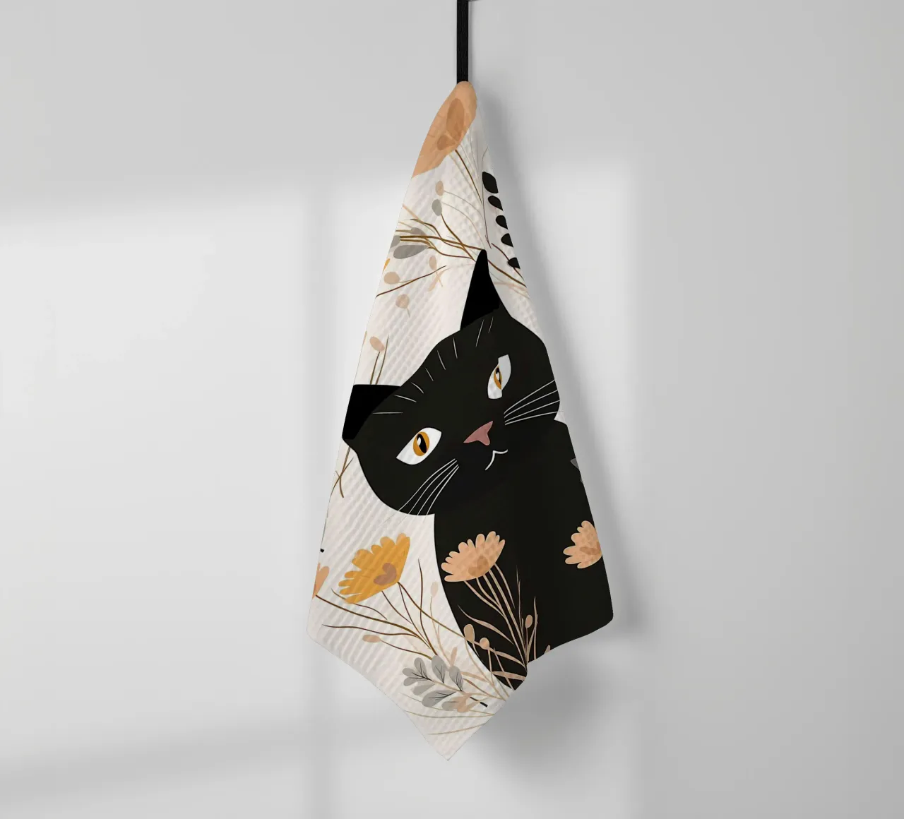 Fiori di gatti stravaganti canovaccio da cucina da Damion Francis