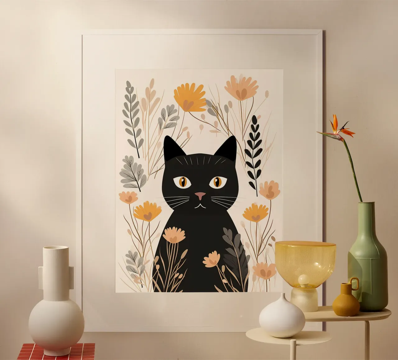 Fiori di gatti stravaganti carta hahnemühle da Damion Francis