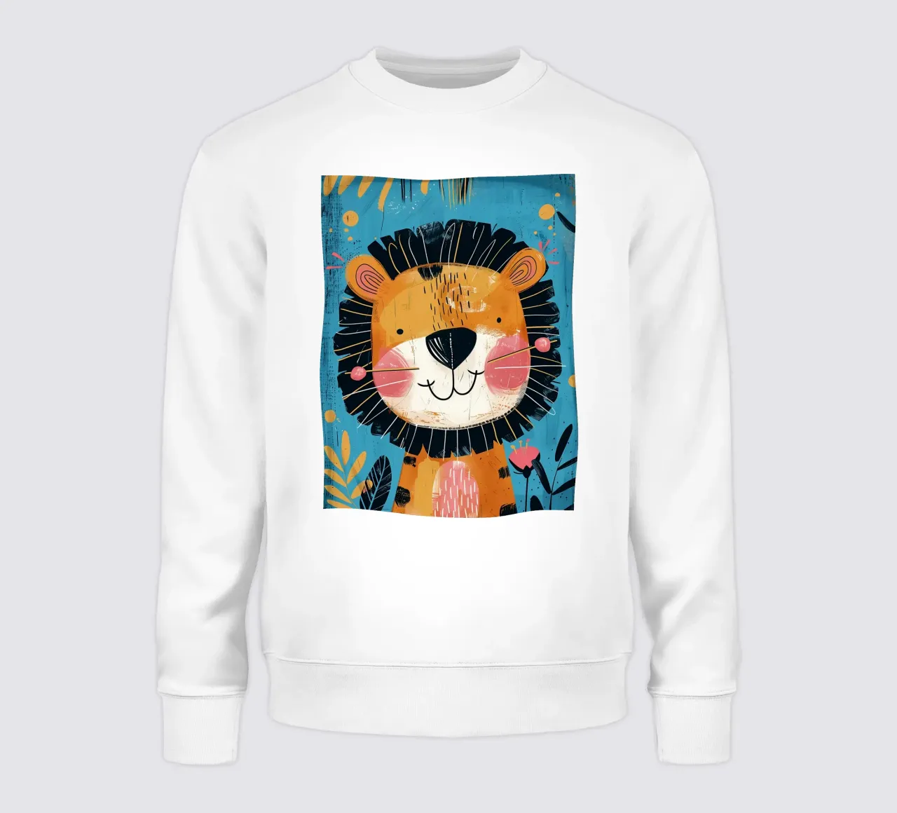 Grillige leeuwen-kinderkamer kunst sweatshirt van Damion Francis