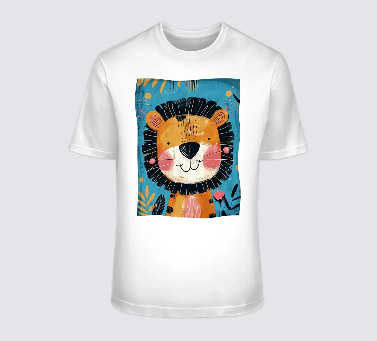 Grillige leeuwen-kinderkamer kunst t-shirt van Damion Francis