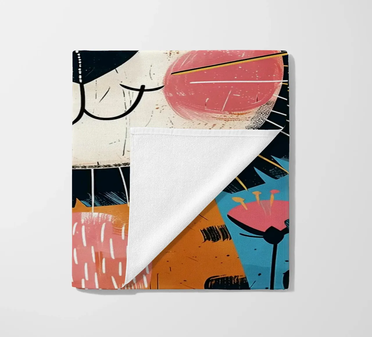 Grillige leeuwen-kinderkamer kunst strandhanddoek van Damion Francis