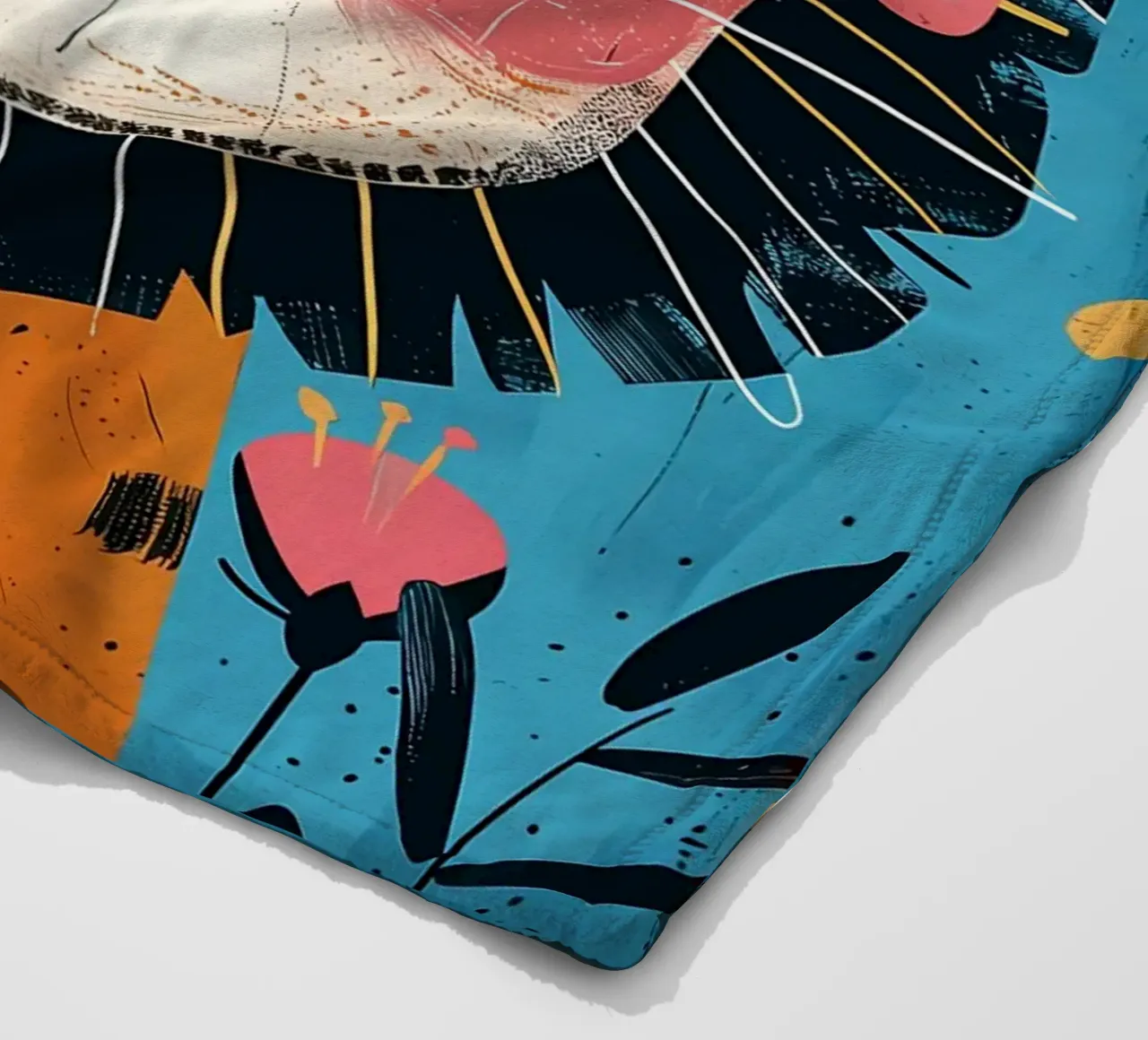 Grillige leeuwen-kinderkamer kunst fleecedeken van Damion Francis