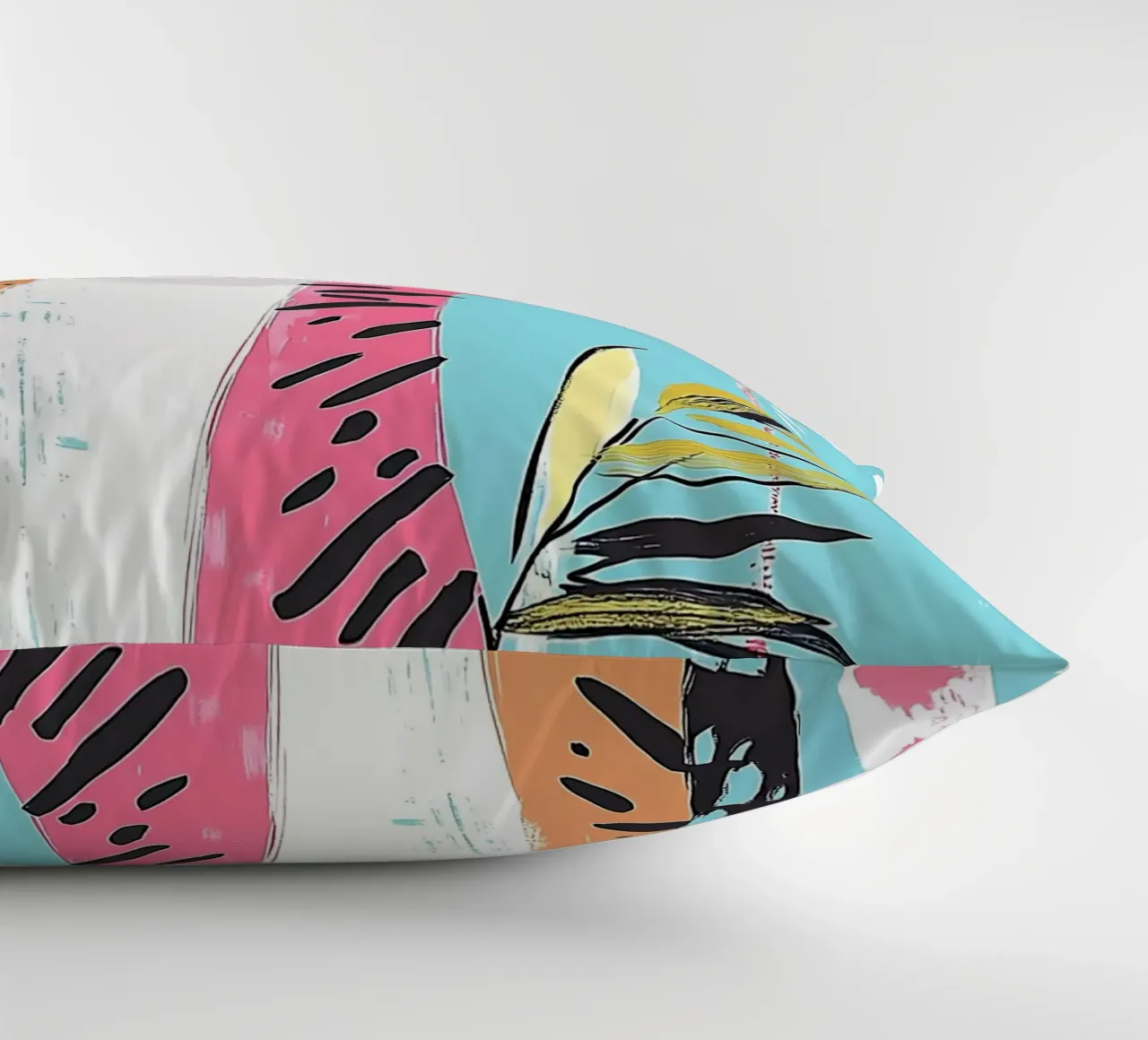 Smiling Leopard Print Cat decorative cushion by Damion Francis