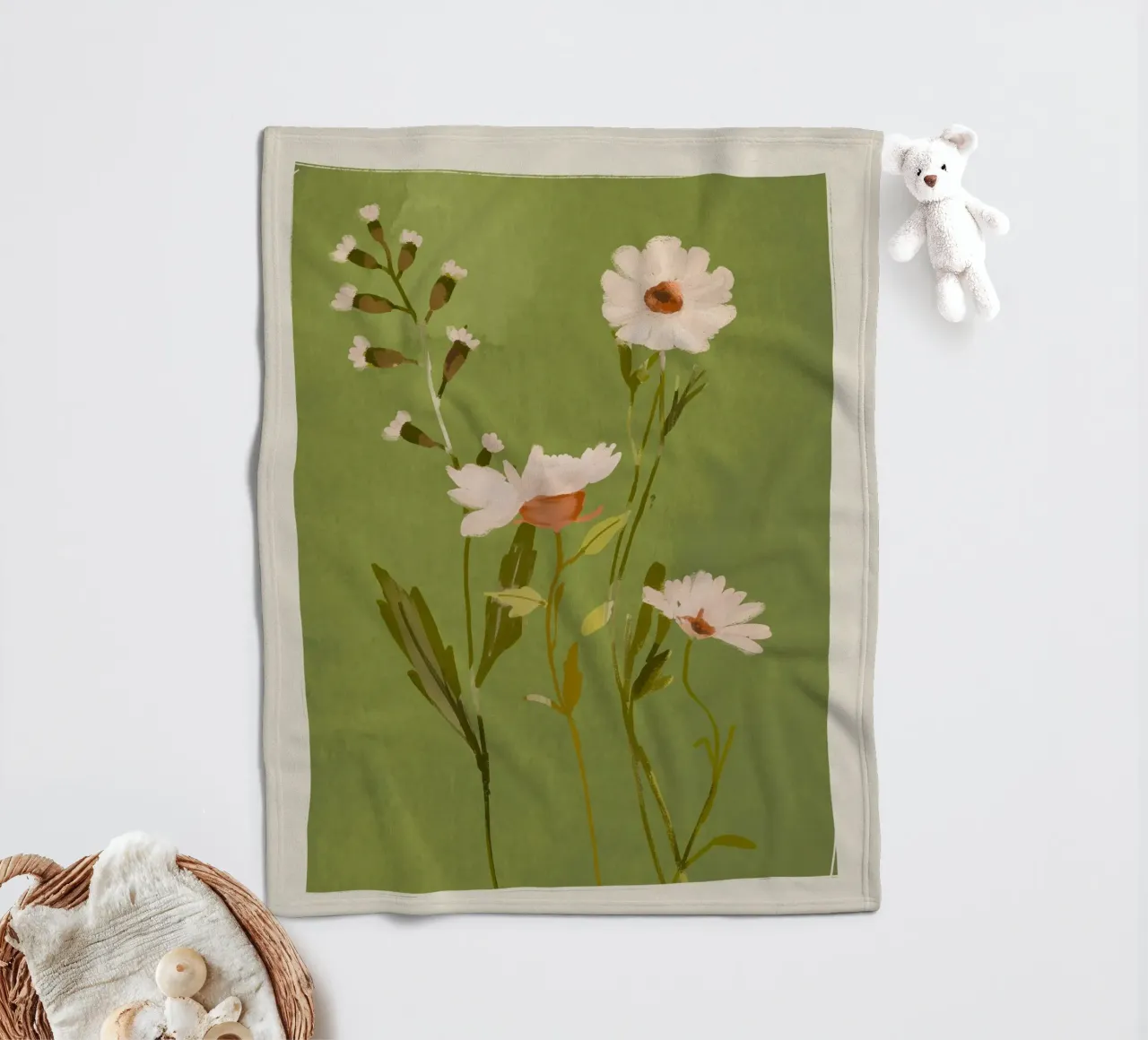 Fiori selvatici 2 coperta in pile da ThingDesign