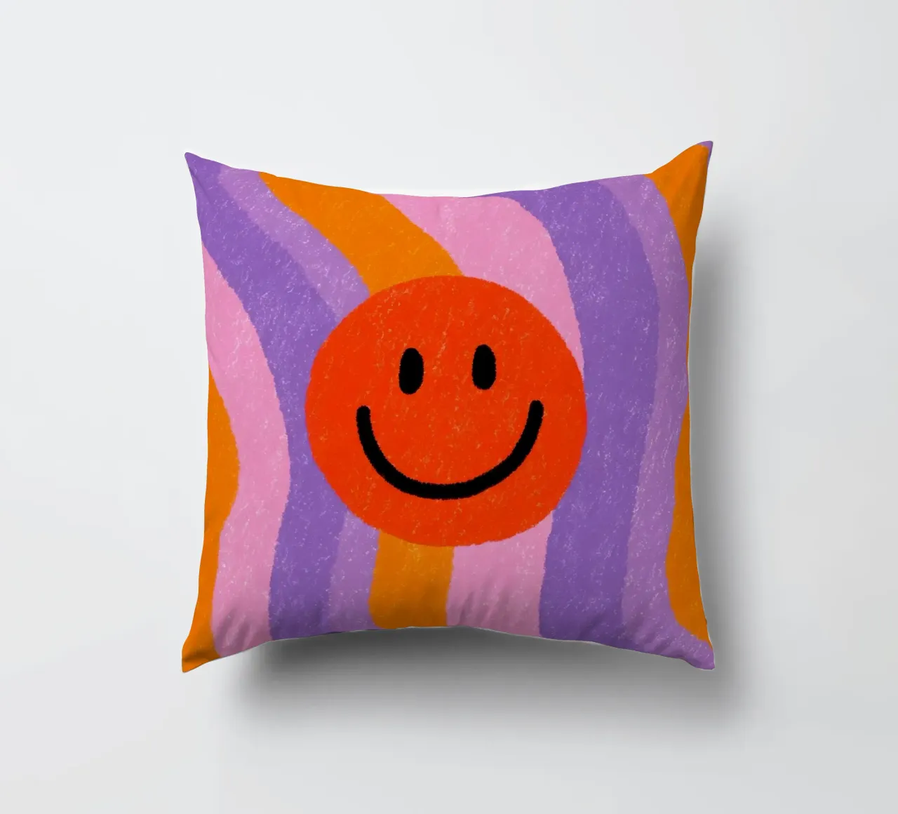 Illustrazione retrò di smile cuscino da Nikis Art Studio