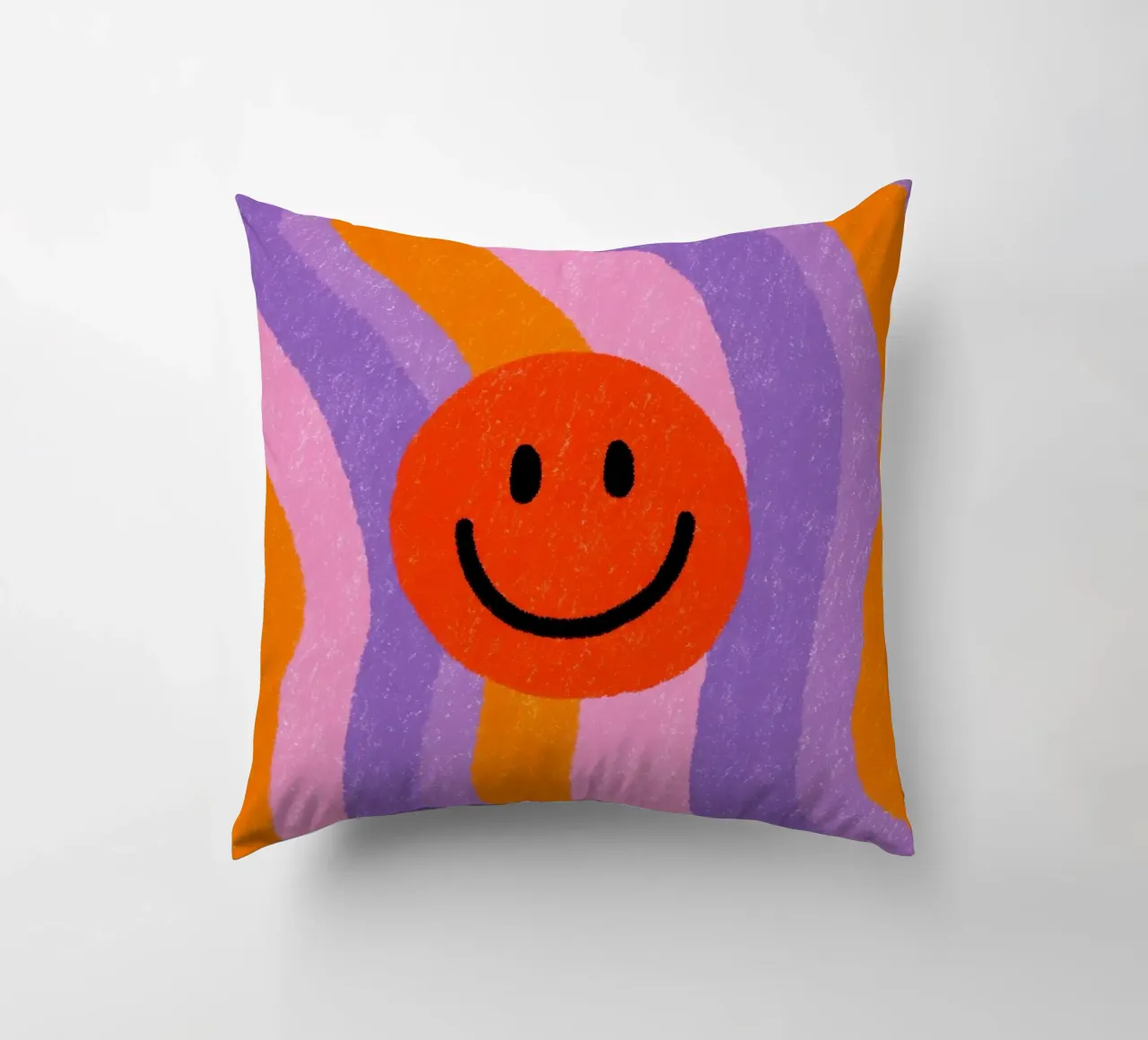 Illustrazione retrò di smile cuscino da Nikis Art Studio