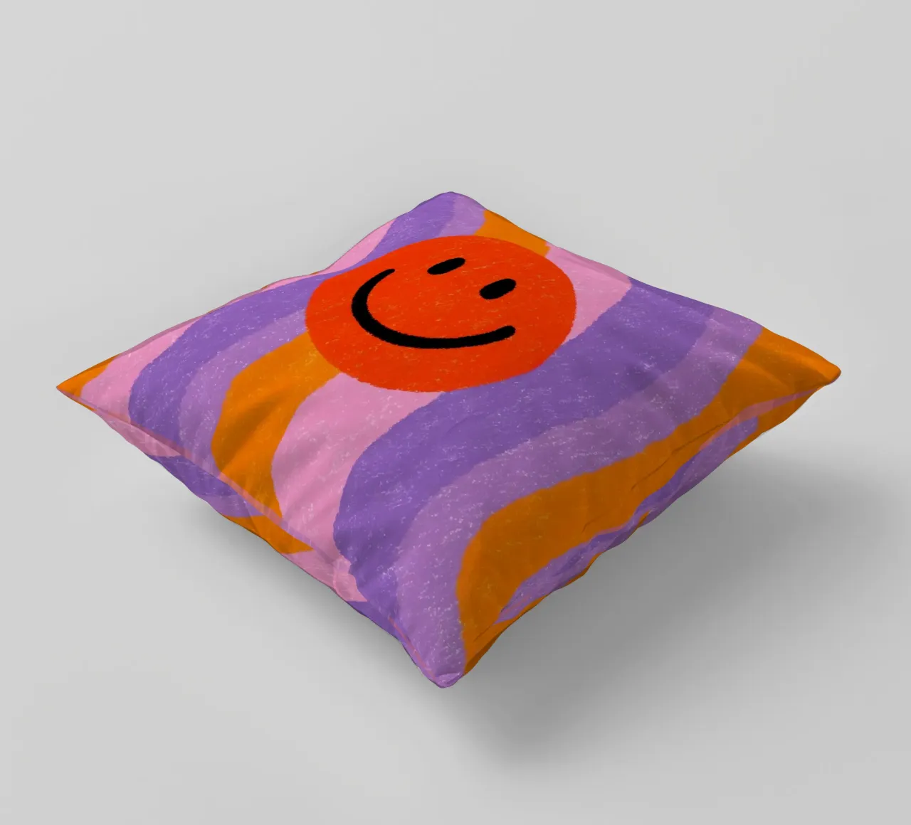 Illustrazione retrò di smile cuscino da Nikis Art Studio