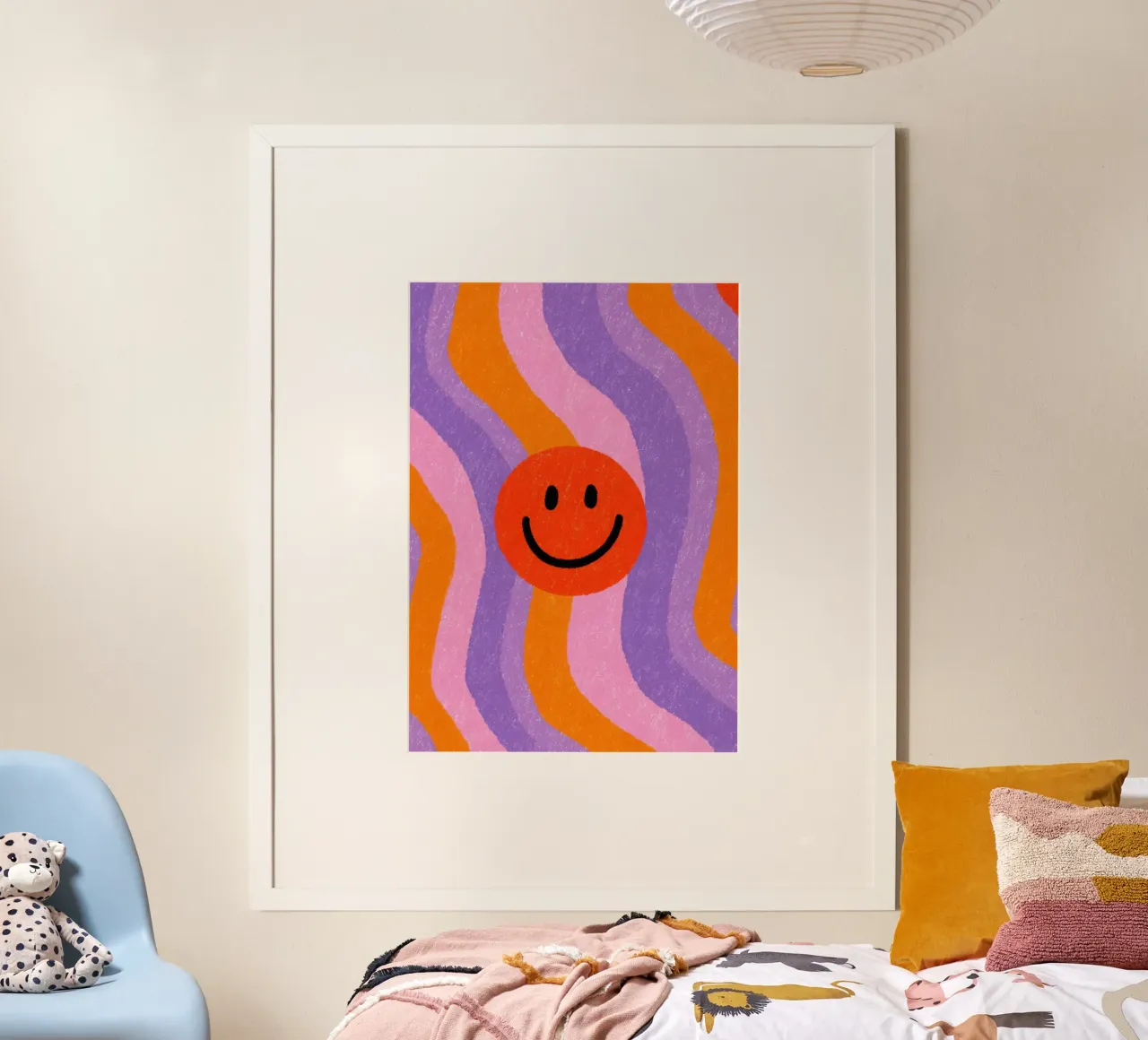 Illustrazione retrò di smile carta hahnemühle da Nikis Art Studio