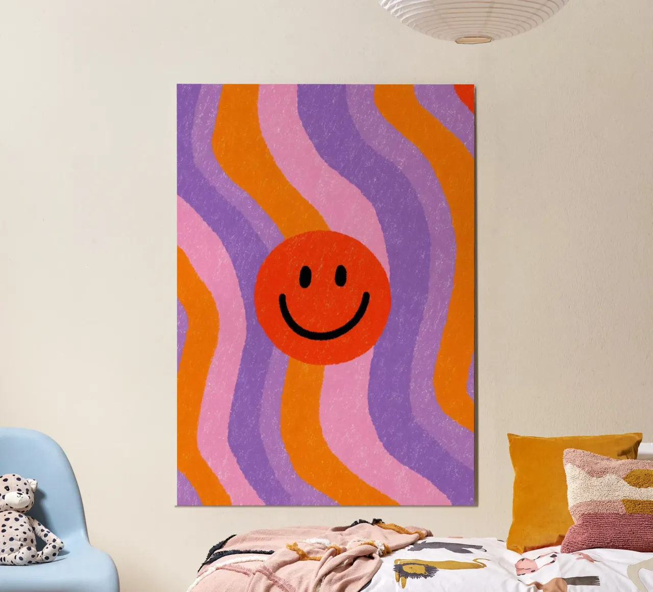 Illustrazione retrò di smile carta hahnemühle da Nikis Art Studio