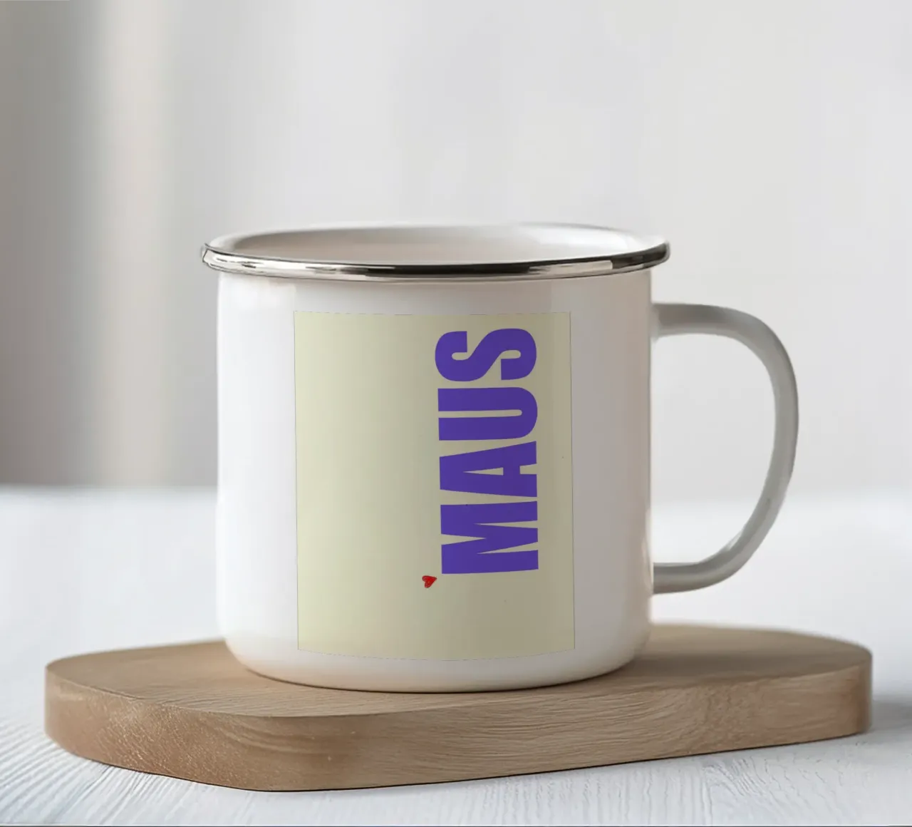 Maus tazza in smalto da Hej Ibiza by Ute Arnold