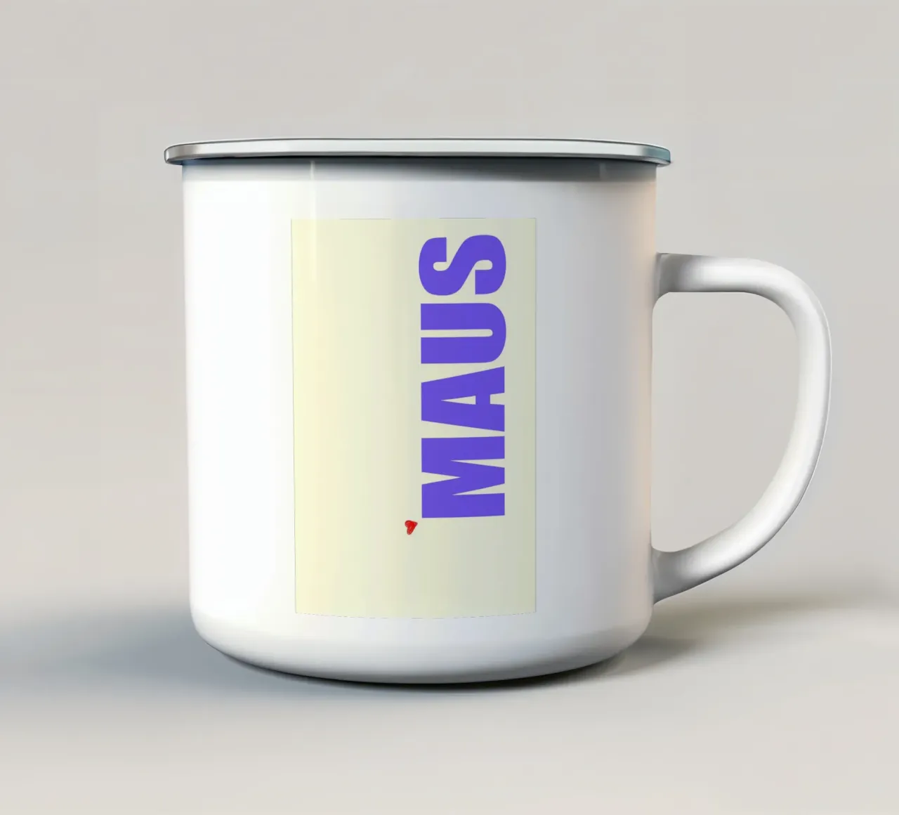 Maus tazza in smalto da Hej Ibiza by Ute Arnold